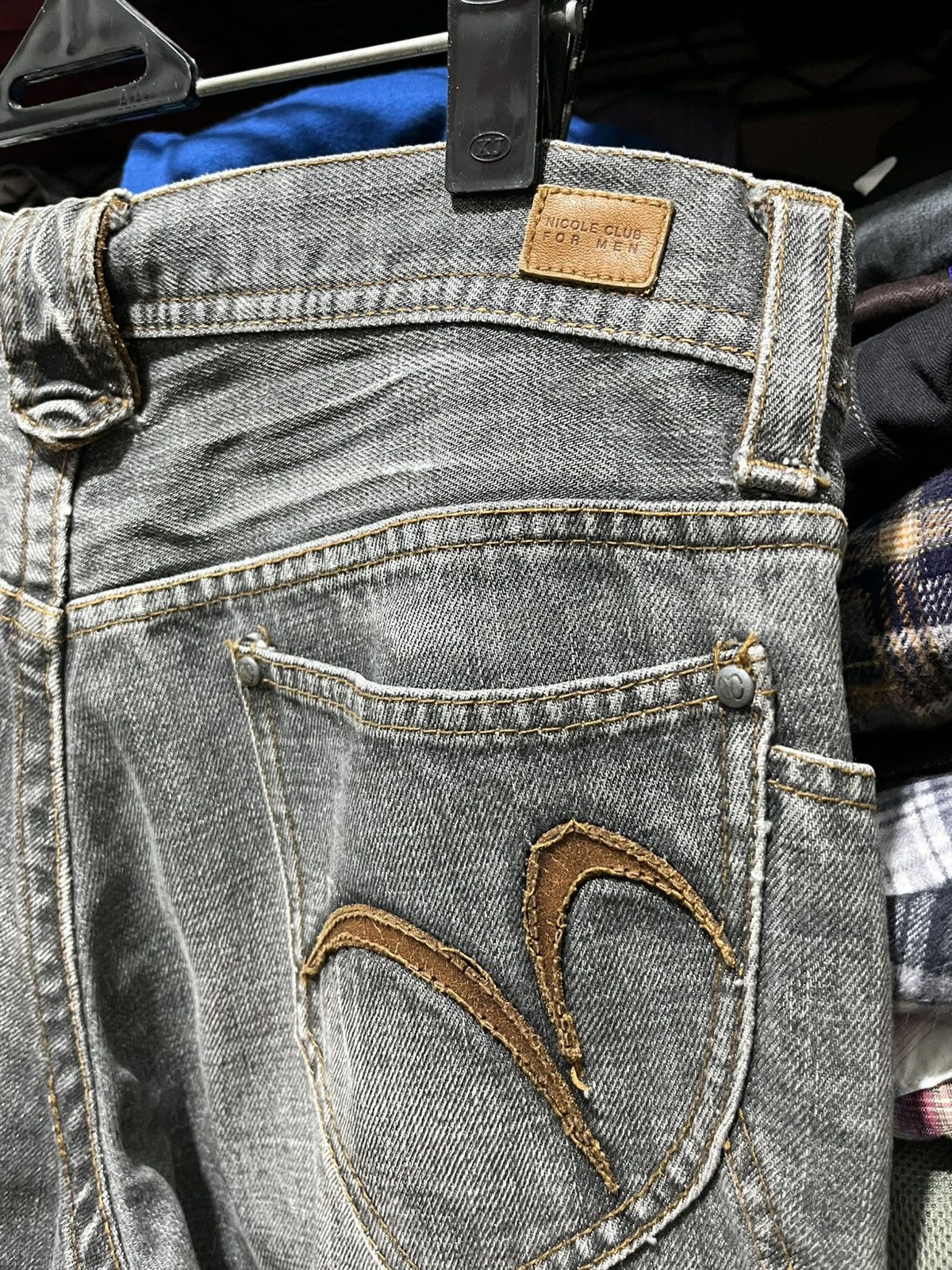 If Six Was Nine 2000's Japanese Brand Nicole Club For Men Jeans Size US 31 - 10 Thumbnail