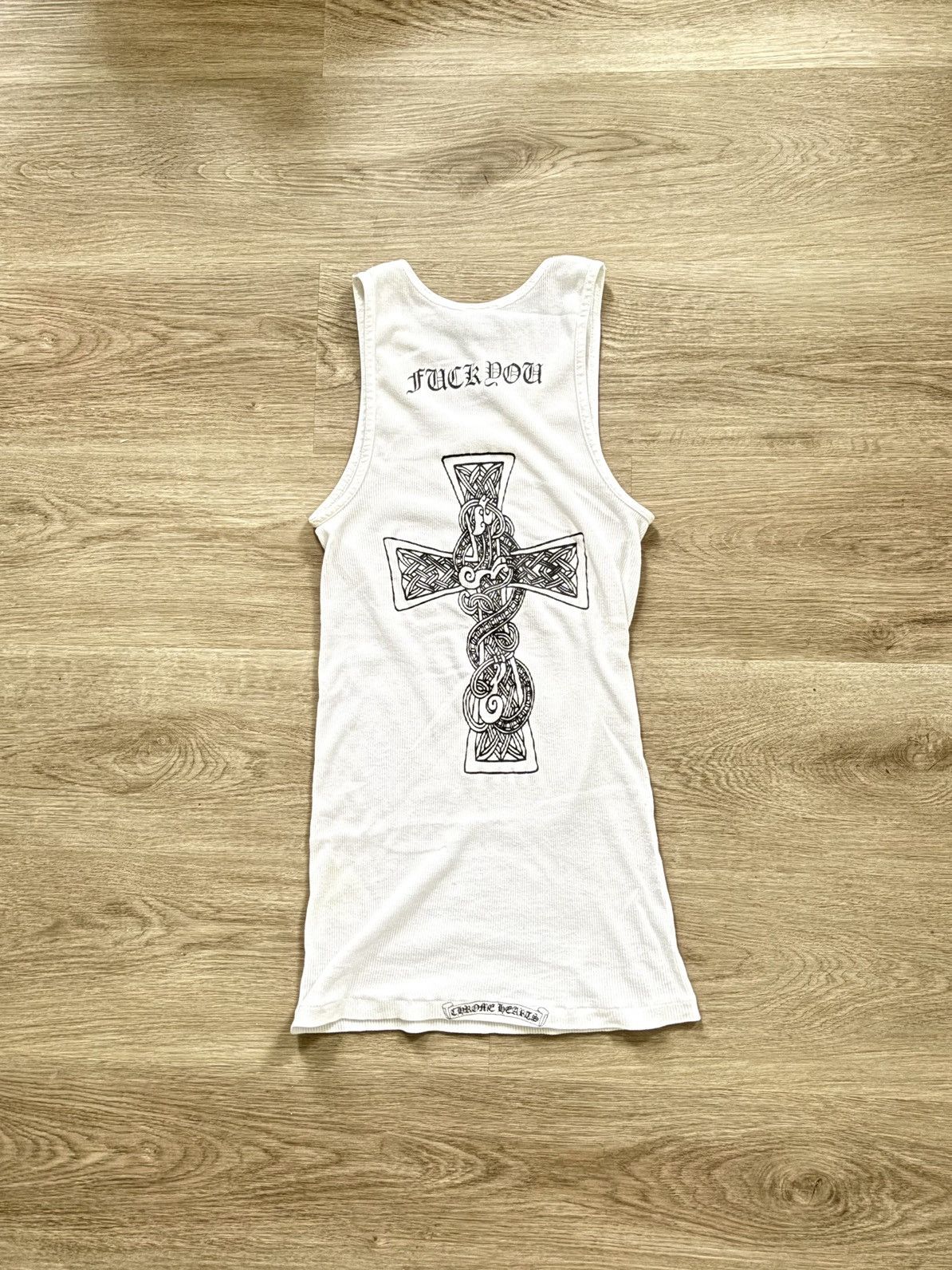 Chrome Hearts Chrome Hearts “Fuck You” Cross Tank Top | Grailed
