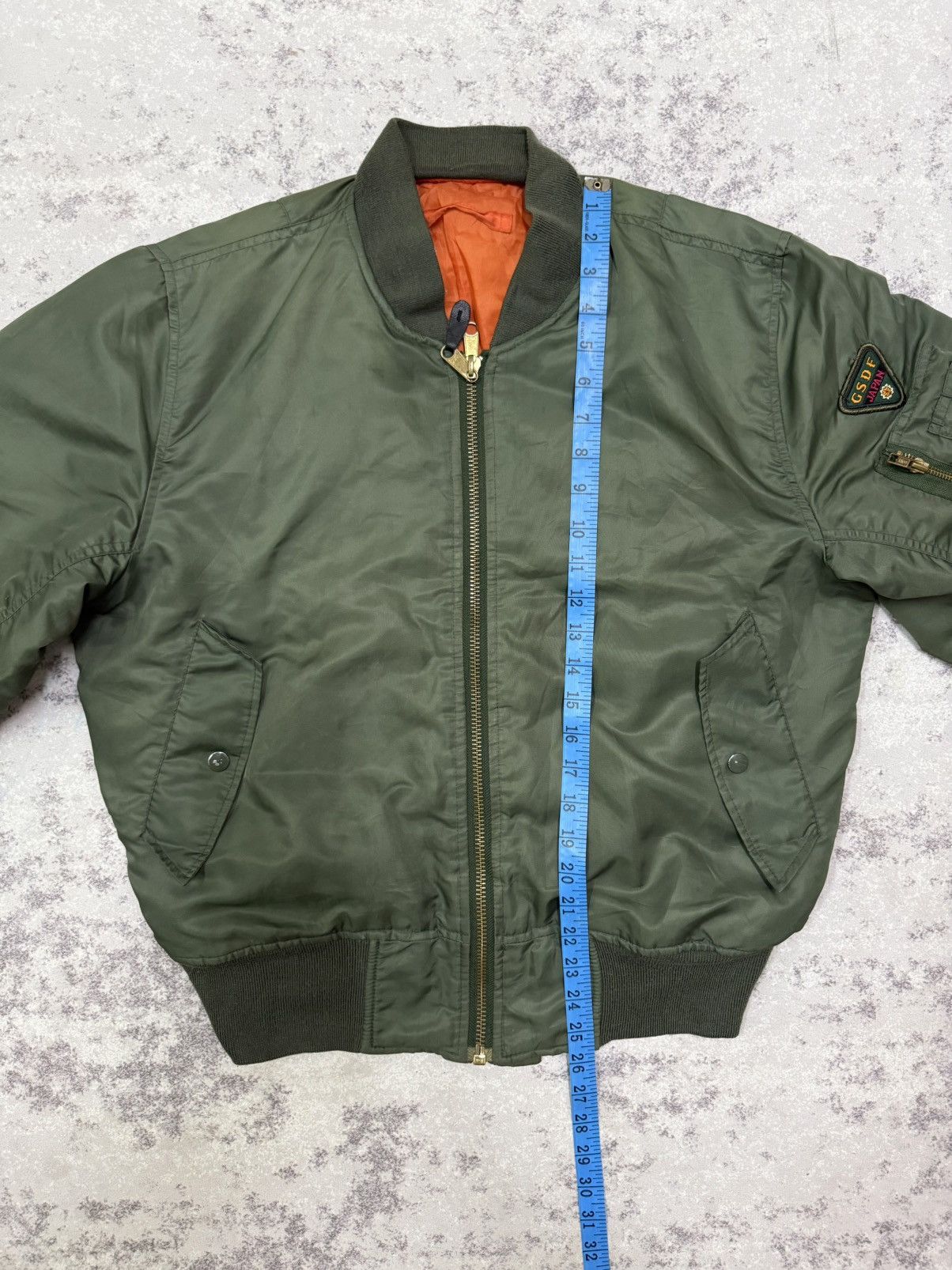 Vintage Air Force MA-1 Flight Jacket GSDF JPN patches on the sleeve Size US M / EU 48-50 / 2 - 20 Thumbnail