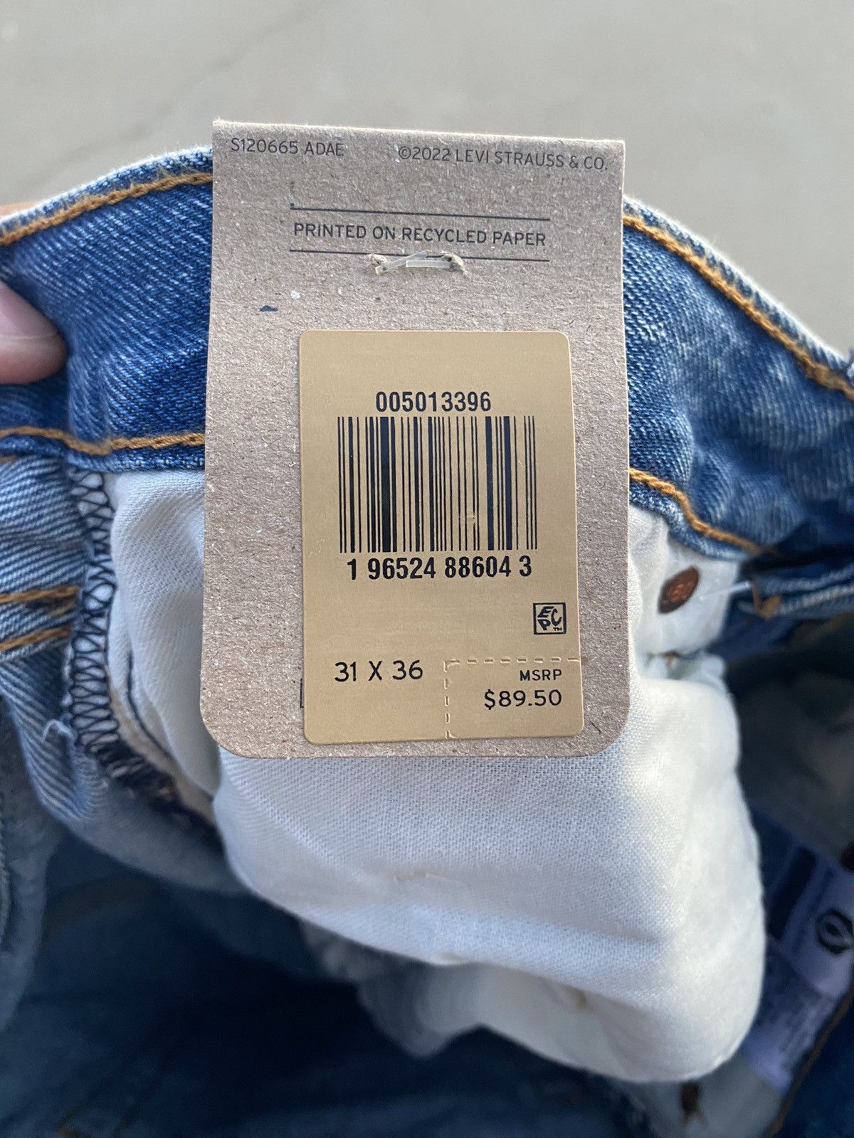 Levi's × Levi's Vintage Clothing × Vintage Levi’s 501 150th Anniversary Peace Denim vintage 31x36 Size US 31 - 5 Thumbnail