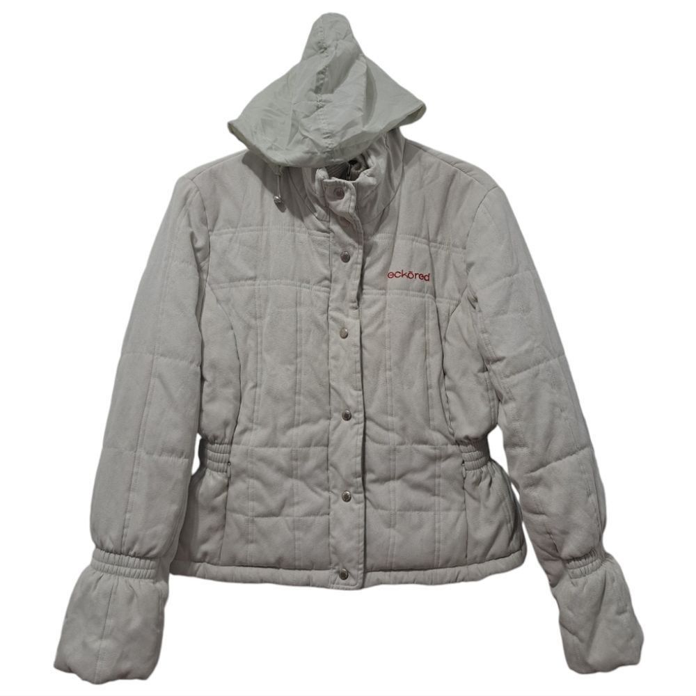Other Vintage Eckored Women's Puffer Coat With Hoodie Medium Beige Size M / US 6-8 / IT 42-44 - 2 Thumbnail
