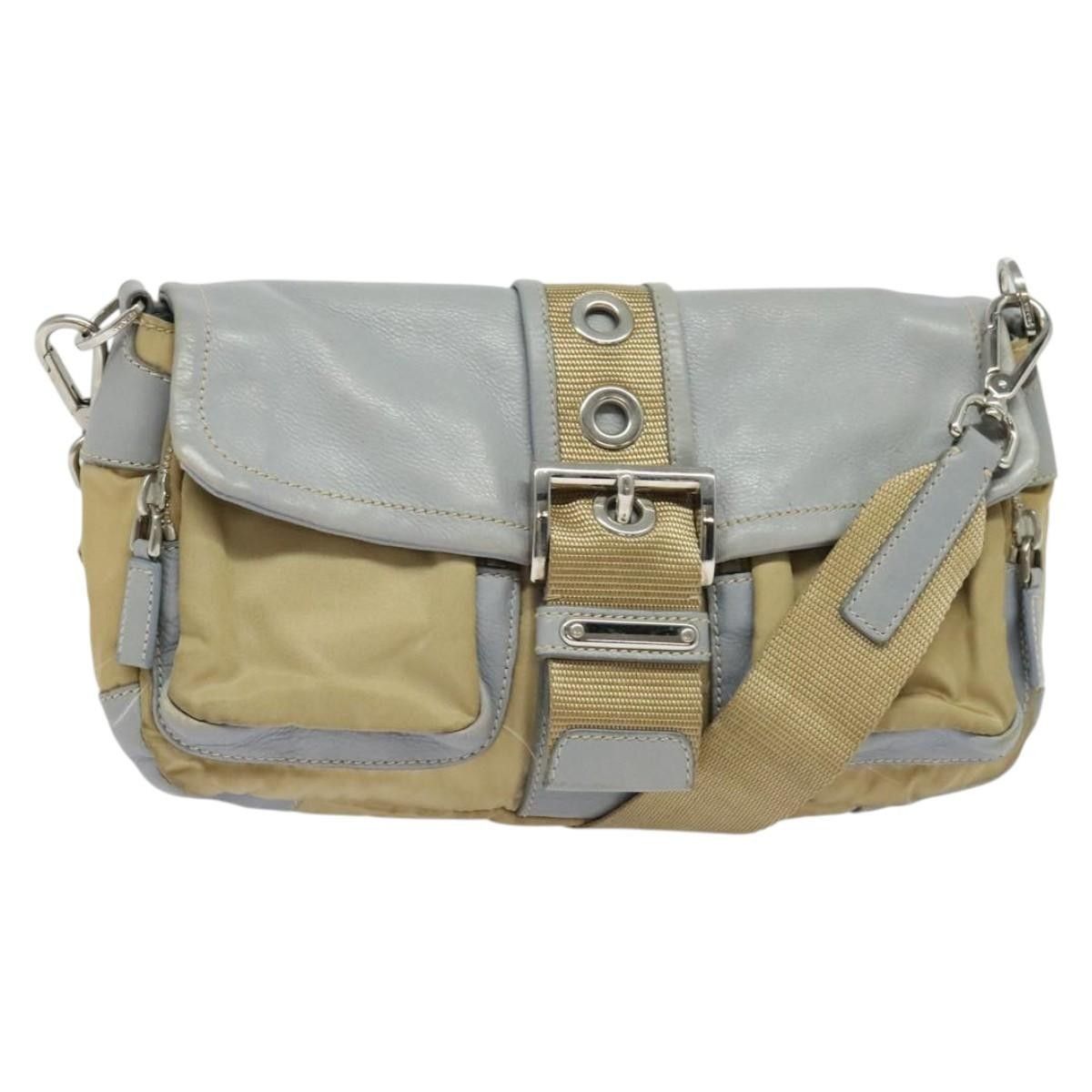 Prada Prada Double Pocket Buckle Flap Bag Tessuto with Leather Size ONE SIZE - 1 Thumbnail