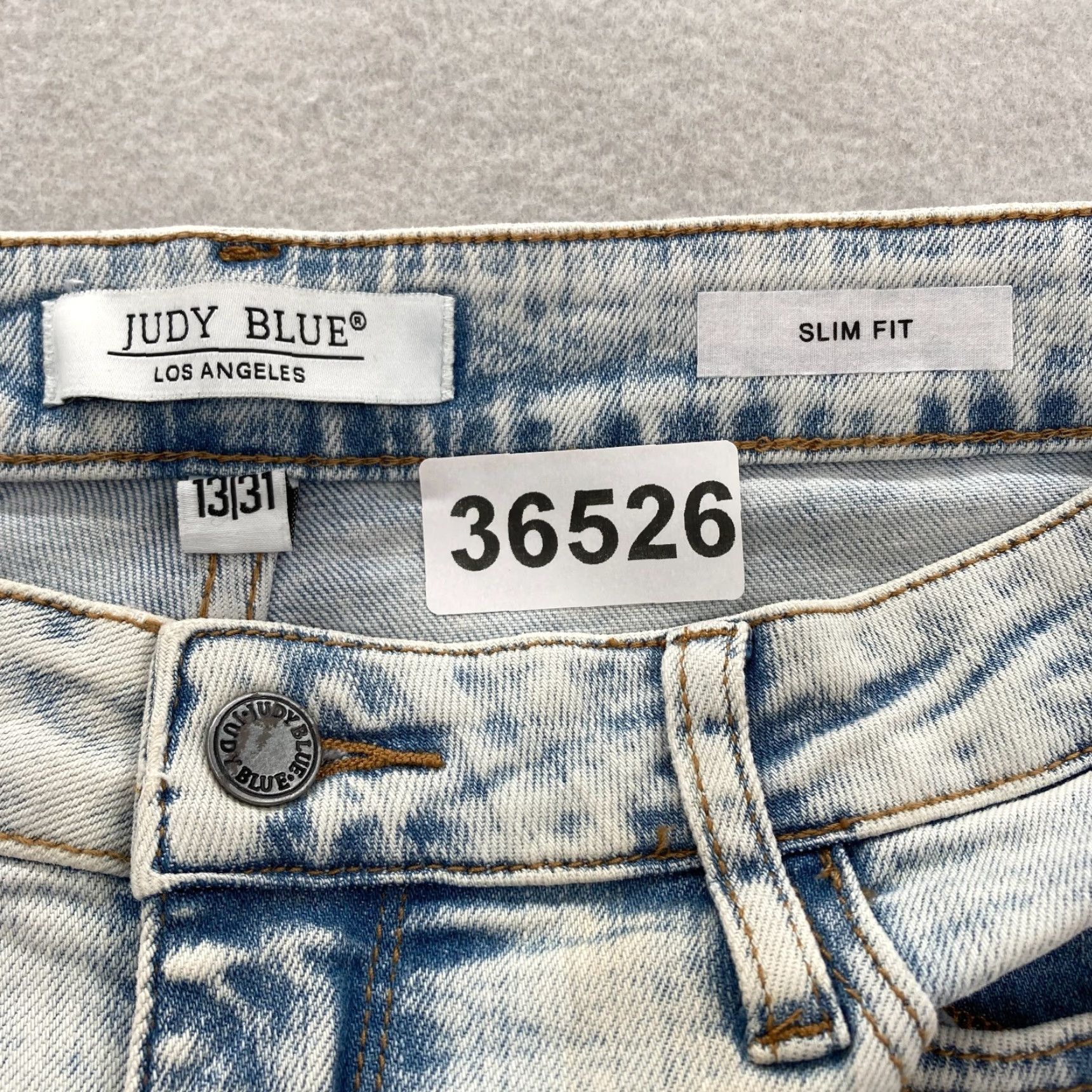 Denime Judy Blue Slim Fit Jeans Women's 13/31 Light Acid Wash Blue Stretch Denim Preppy Jeans (13/31, Slim, High Rise) Mens? Size 24" / US 00 / IT 34 - 5 Thumbnail