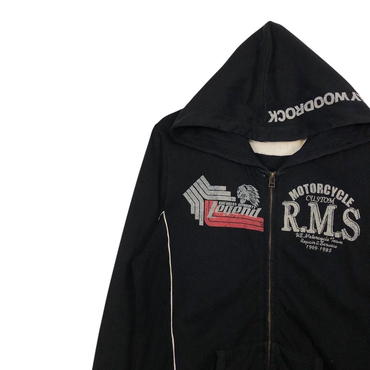 Japanese Brand Vintage R Spirit Motorcycle Graphic Zip Hoodie Black Size US L / EU 52-54 / 3 - 7 Thumbnail