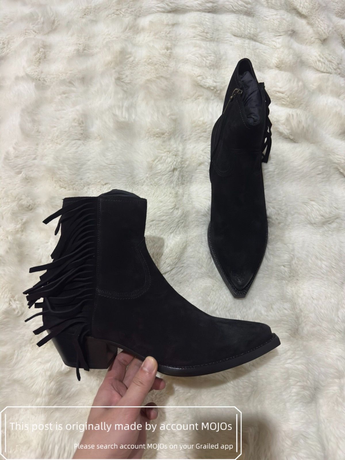 Saint Laurent Paris Sz 42 Saint Laurent Paris Lukas 40 Zip Frin Boots mojos1635 Size US 9 / EU 42 - 2 Thumbnail