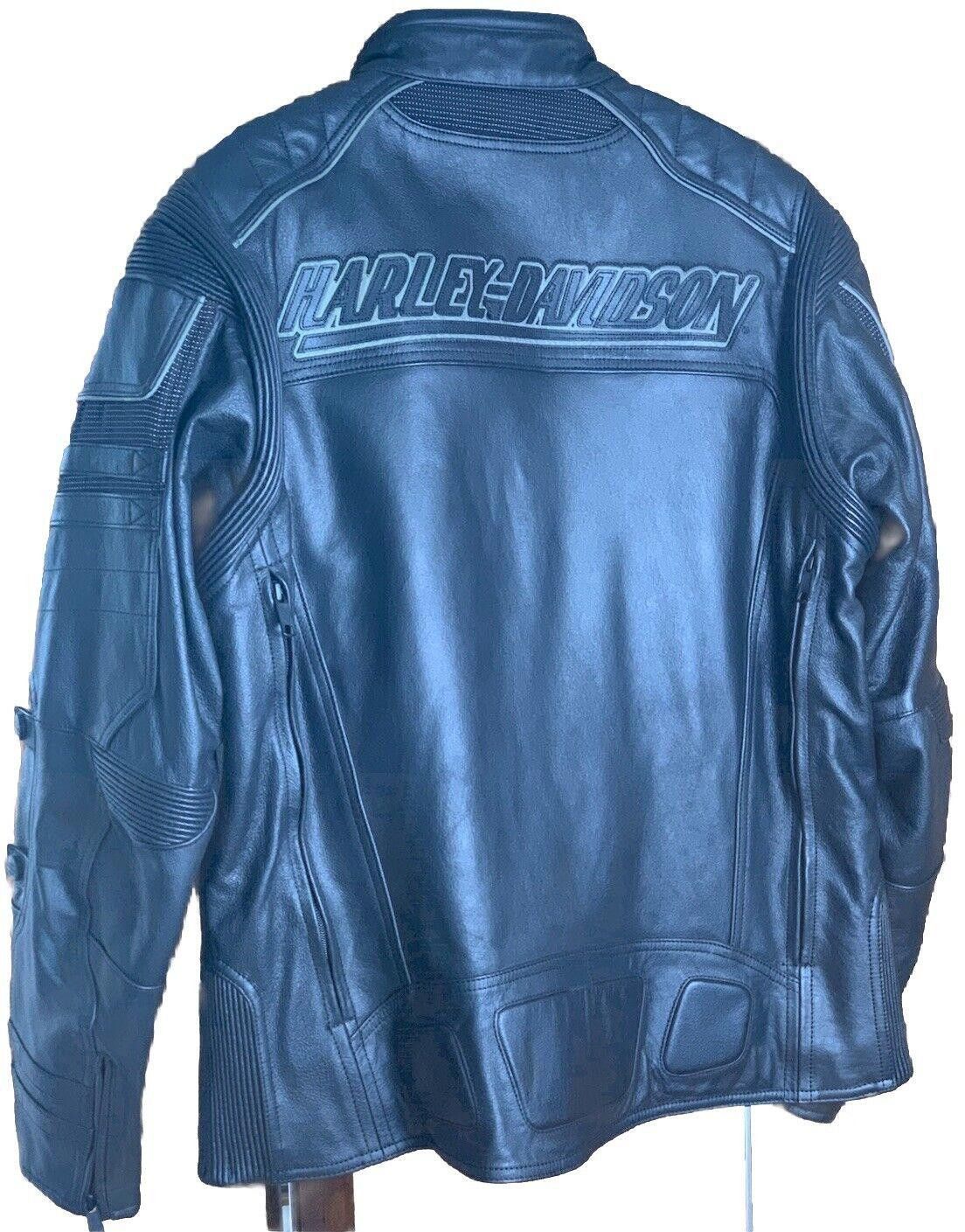Harley Davidson Harley Davidson Erving Pocket System Black Leather Jacket XL Size US XL / EU 56 / 4 - 2 Thumbnail
