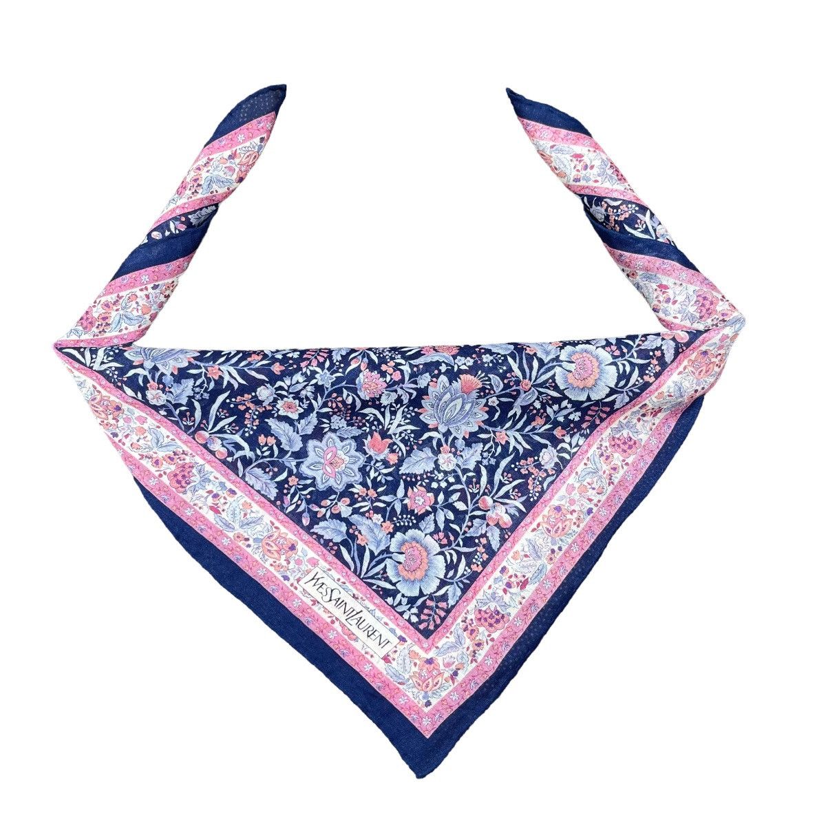 Yves Saint Laurent Yves Saint Laurent Floral Abstract Scarf Size ONE SIZE - 2 Thumbnail