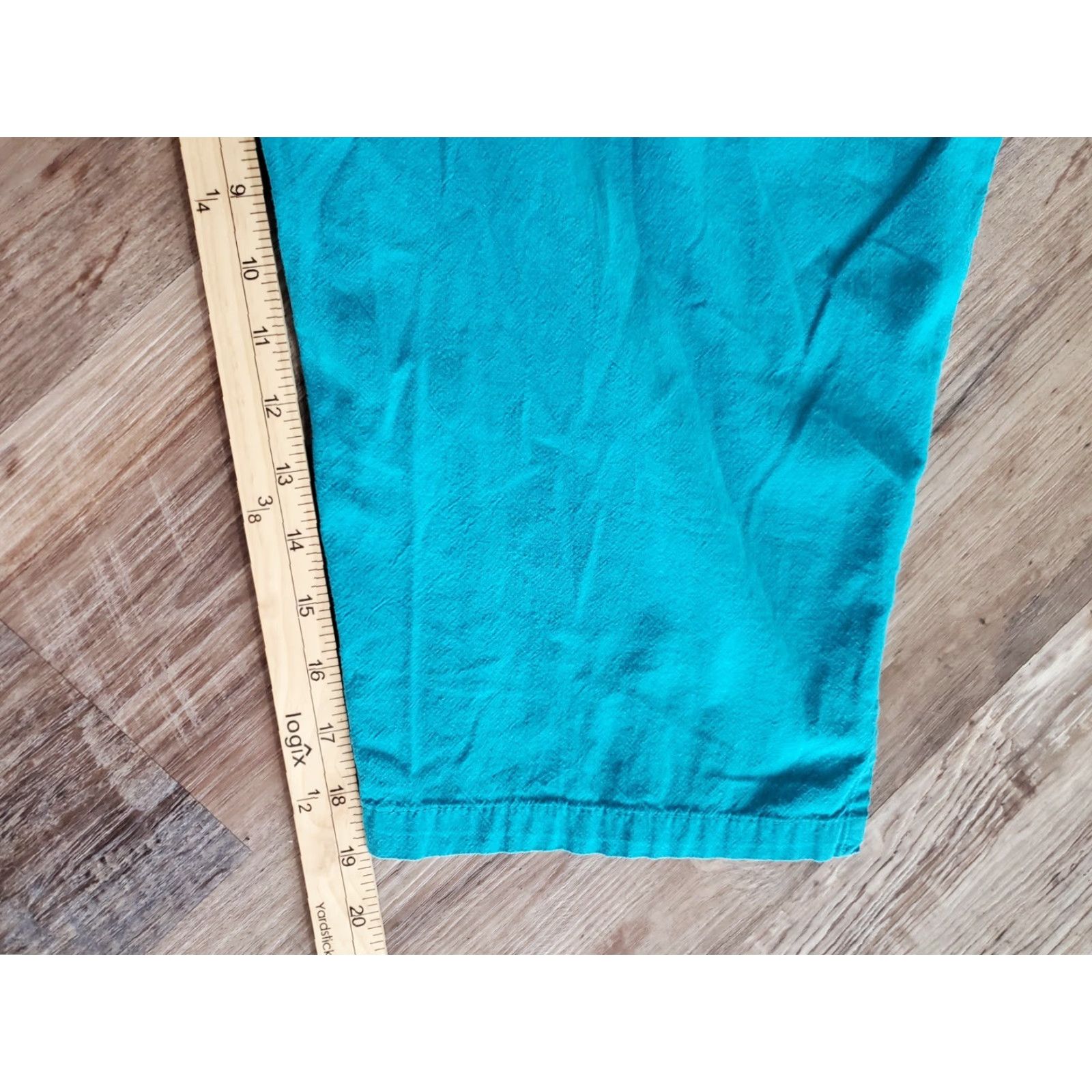 Vintage Bobbie Brooks Pants Womens XL Blue Pull On Elastic Waist Casual Tapered Ankle Inseam 19 in. Regular Fit Front Flat Front Womens Pants Blue XL Regular Size 40" / US 18 - 4 Thumbnail