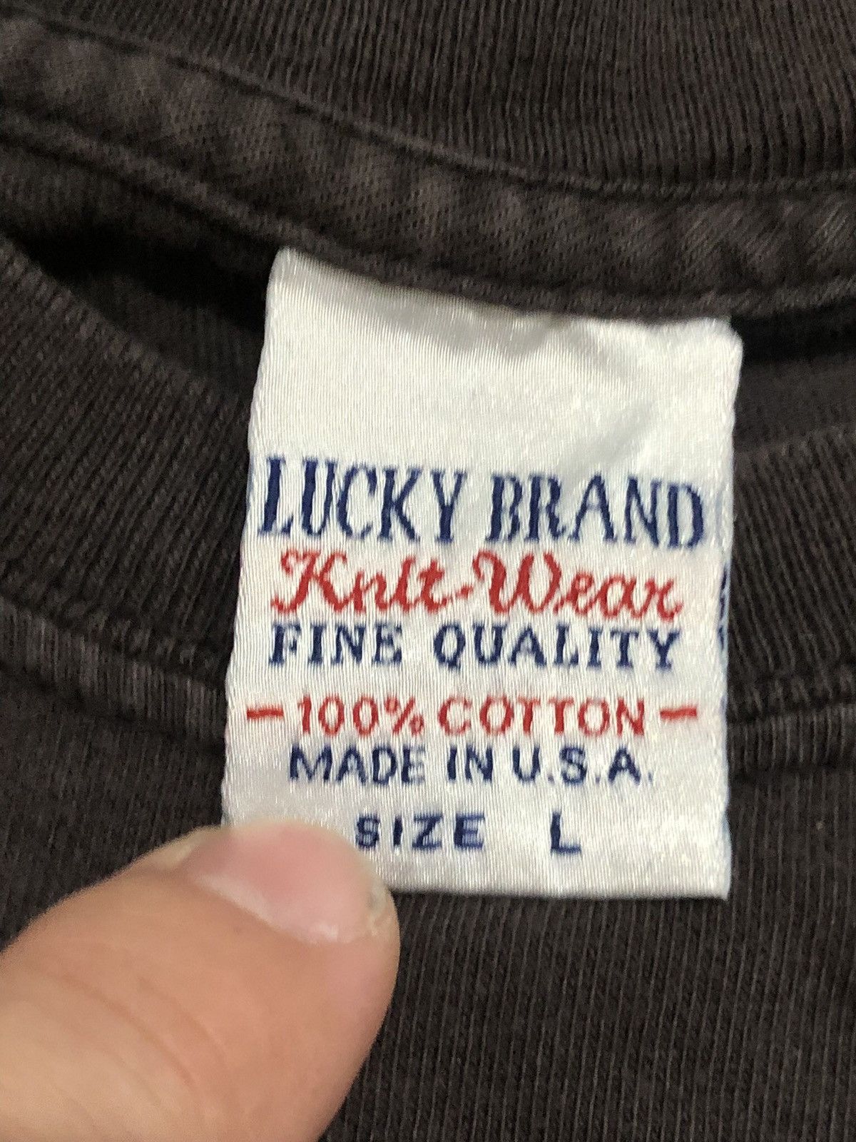 Lucky Brand × Vintage 90s Royal Flush Plumbing Lucky Brand Jeans Tee Size US L / EU 52-54 / 3 - 7 Thumbnail