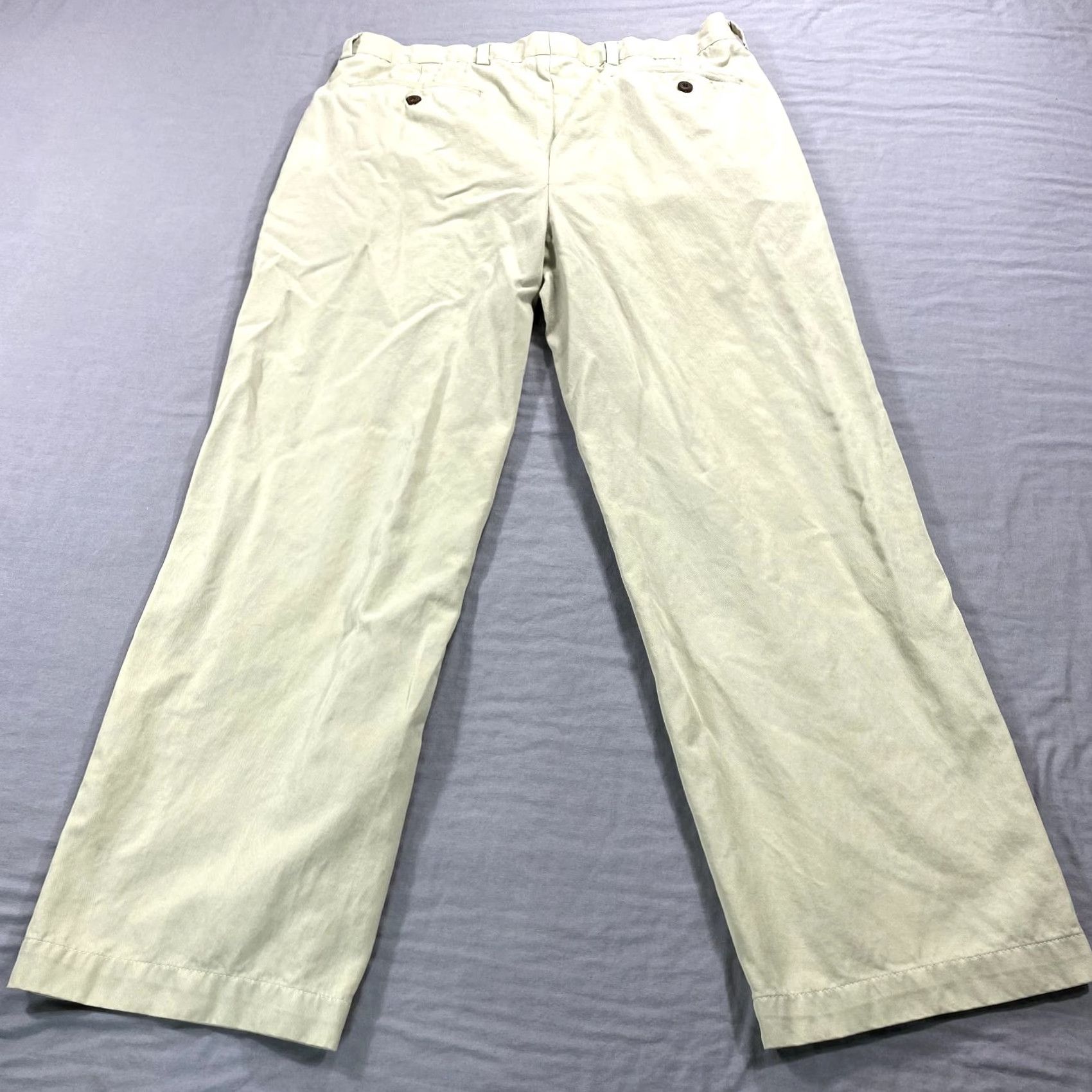 Tommy Bahama VTG Tommy Bahama Relax Pants Mens 33x27 Beige Chino Khakis Trouser Dress Casual Pants Size US 33 - 2 Thumbnail