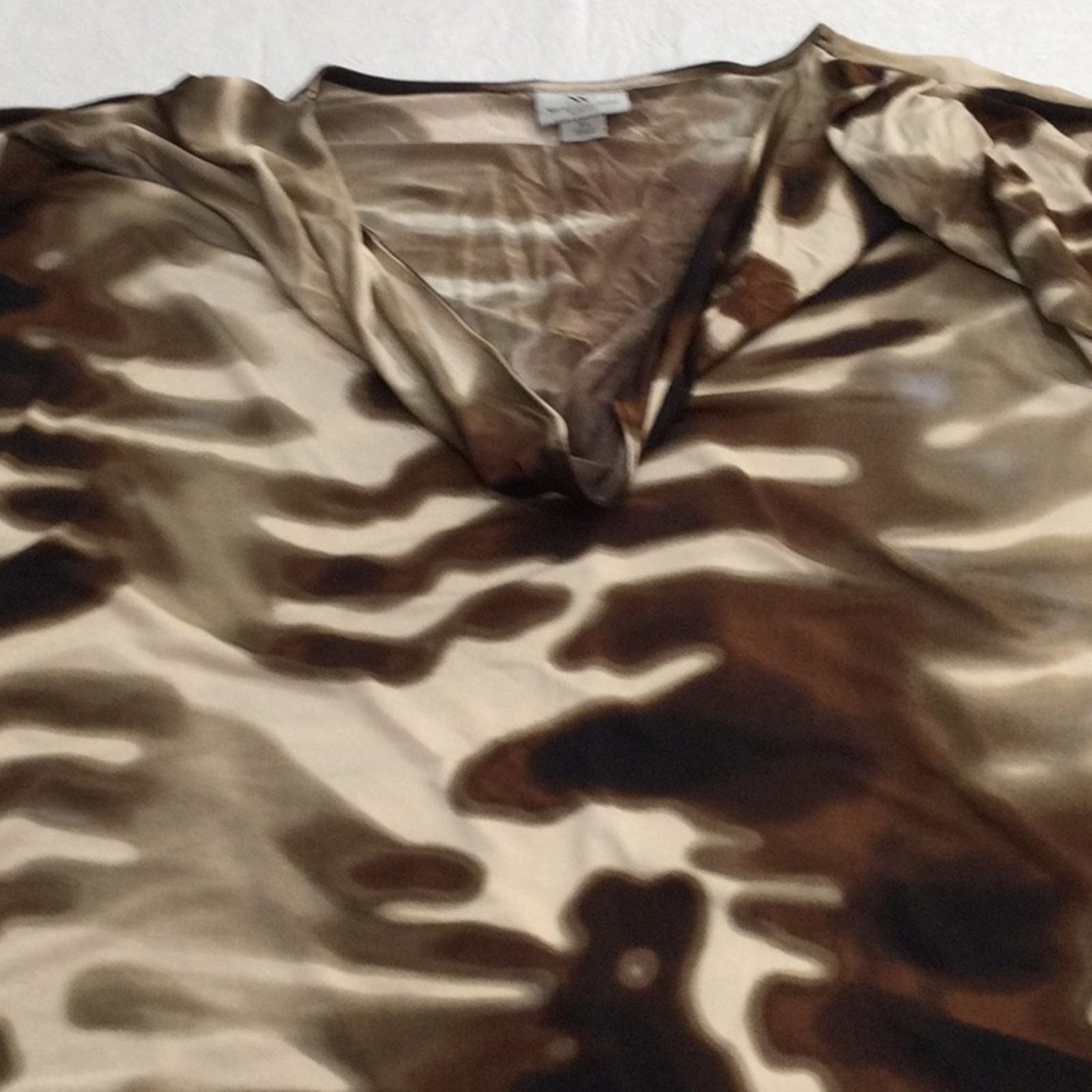 Worthington Worthington Stretch Animal Print Cowl Neck Blouse Size XL Size XL / US 12-14 / IT 48-50 - 16 Thumbnail