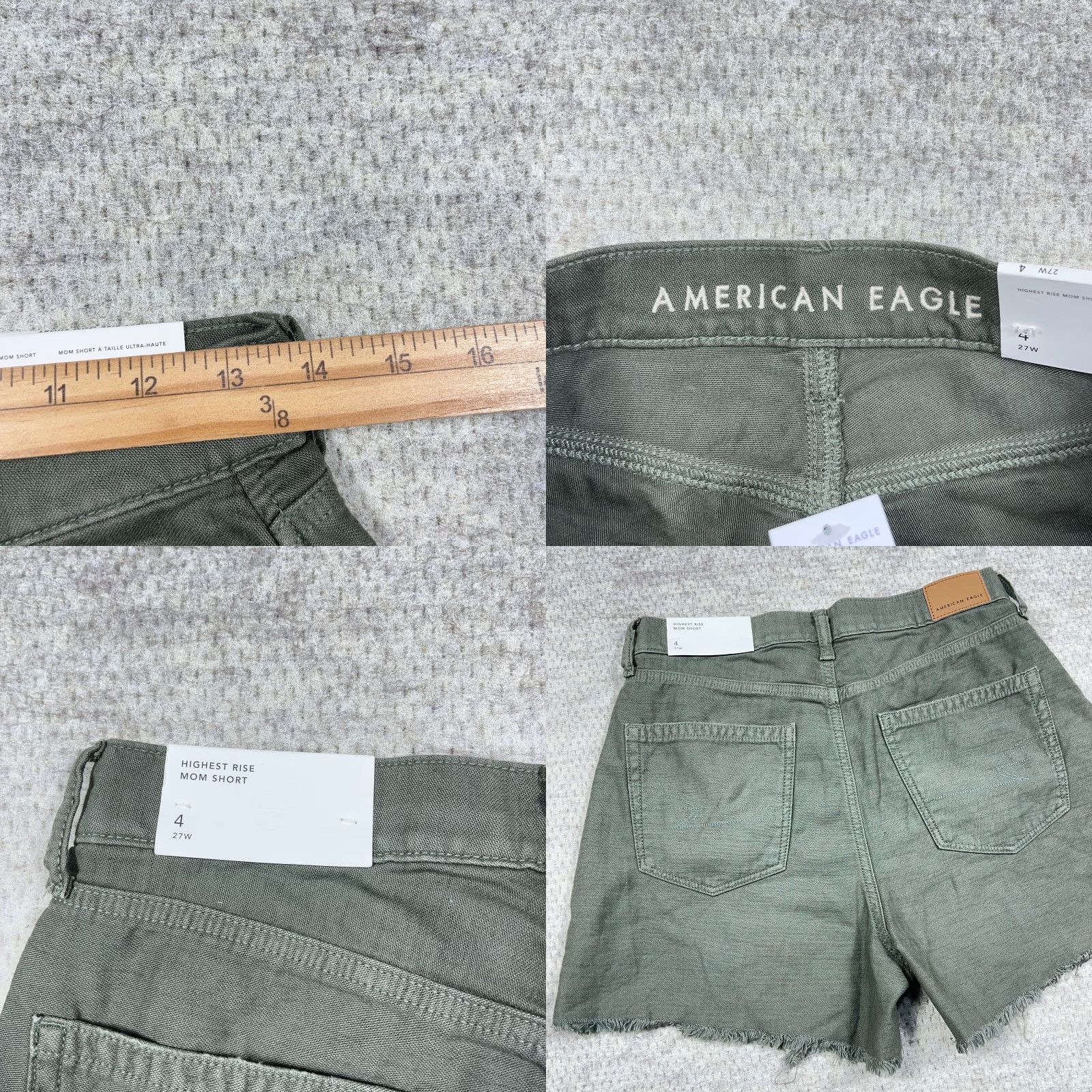 American Eagle Outfitters American Eagle Outfitters Mom Shorts Women 4 Olive Green High Rise Cut Off Jorts Denim 5-Pocket Size 27" / US 4 / IT 40 - 9 Thumbnail