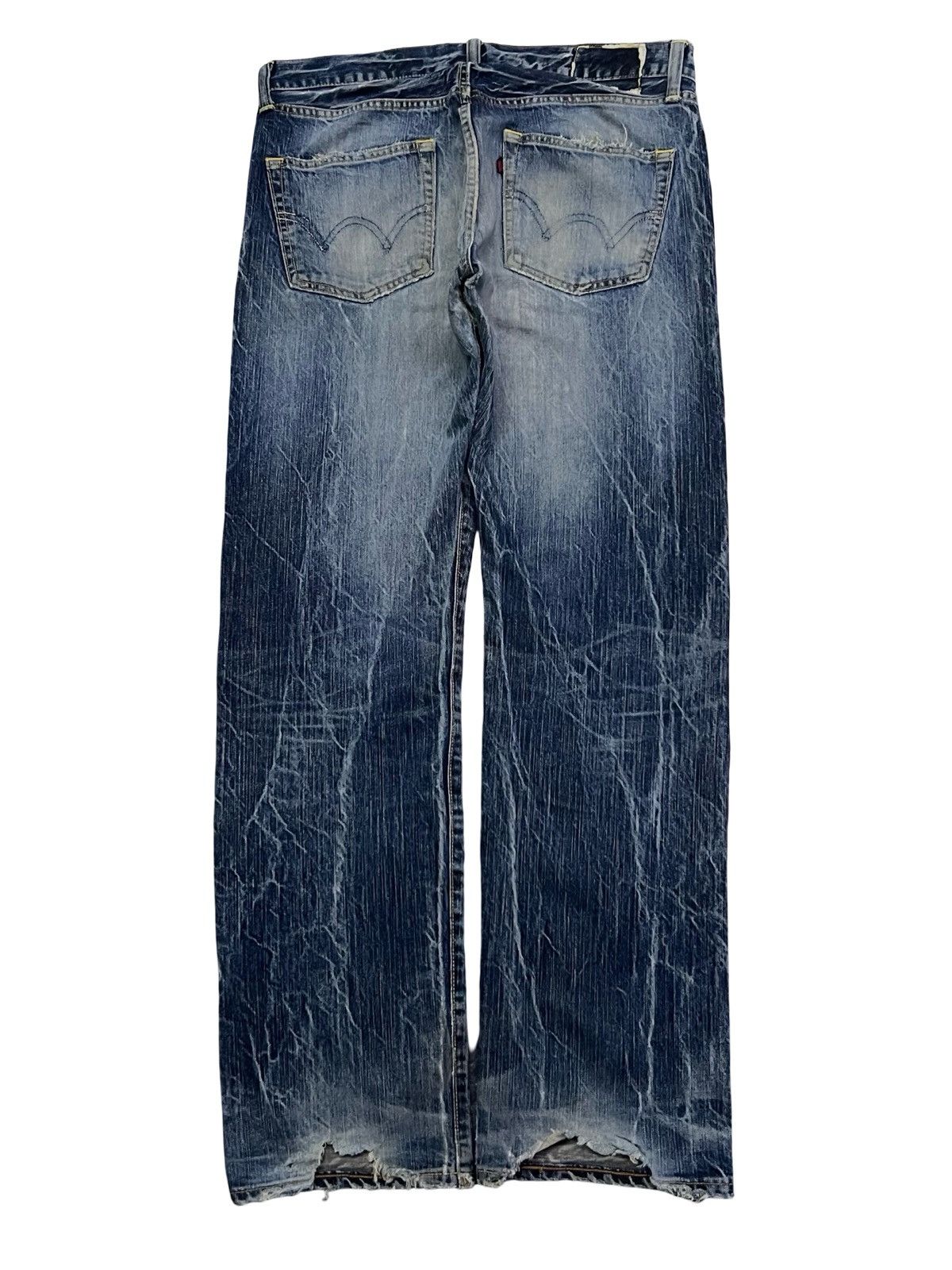 Edwin Vintage 00s Edwin 503 Blue Trip Japan | Faded Thunder Wash Size US 36 / EU 52 - 3 Thumbnail