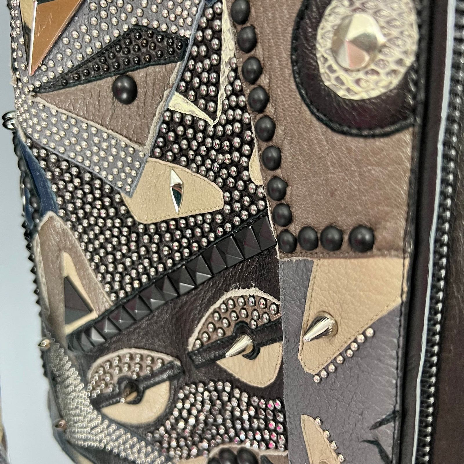 Fendi Lamb Deer Leather Snakeskin Studded Allover Monster Size US S / EU 44-46 / 1 - 9 Thumbnail