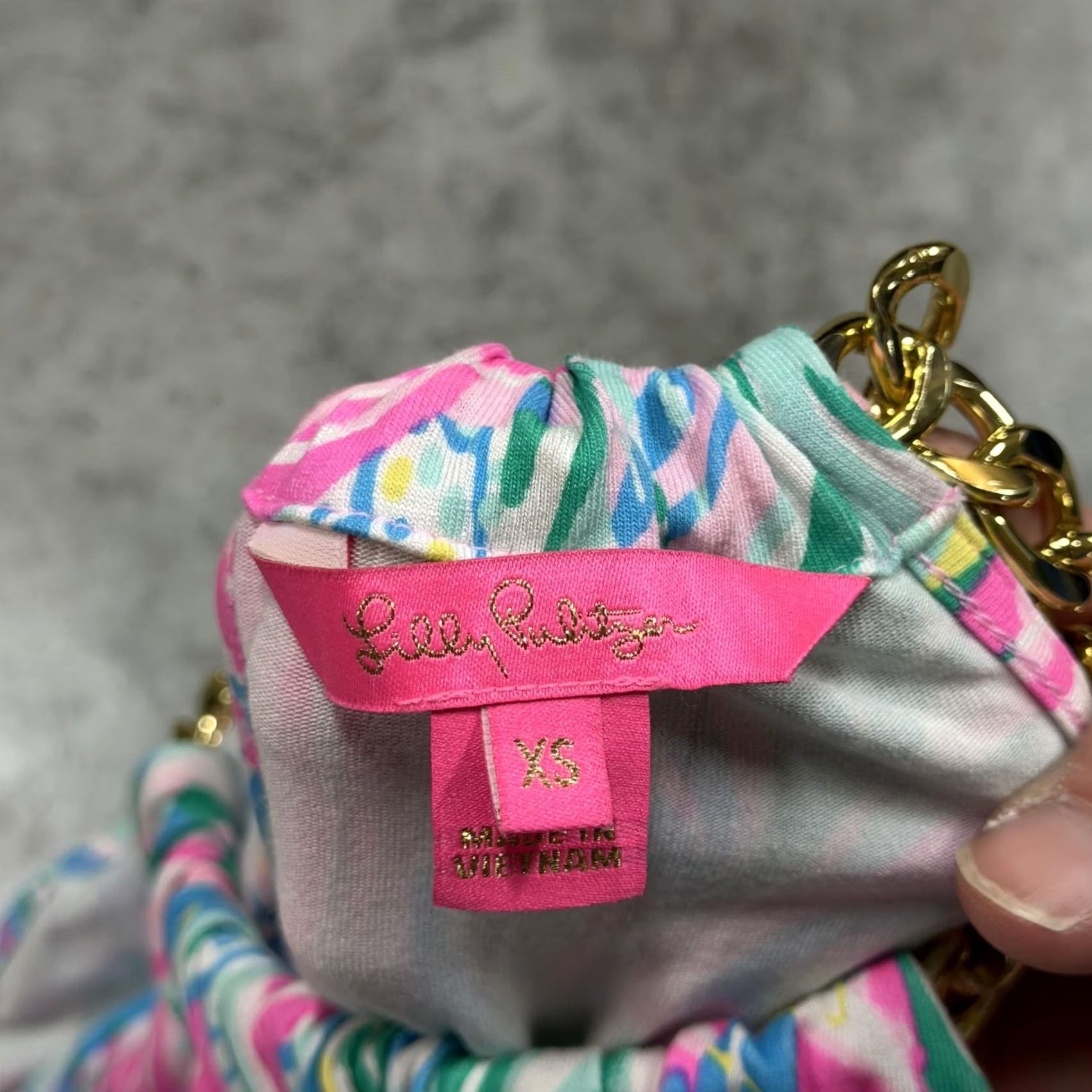Lilly Pulitzer Lilly Pulitzer Dress Womens XS Multicolor Tropical Maxi Halter Belted Sleeveless Jersey Floral Strappy Summer 90s? Size XS / US 0-2 / IT 36-38 - 5 Thumbnail