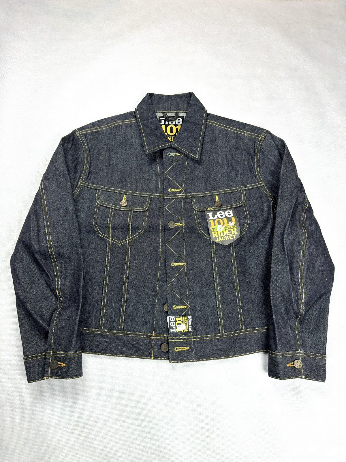 Lee Lee Riders 101J 40-50s Selvedge Denim Jacket Raw XL Size US XL / EU 56 / 4 - 2 Thumbnail