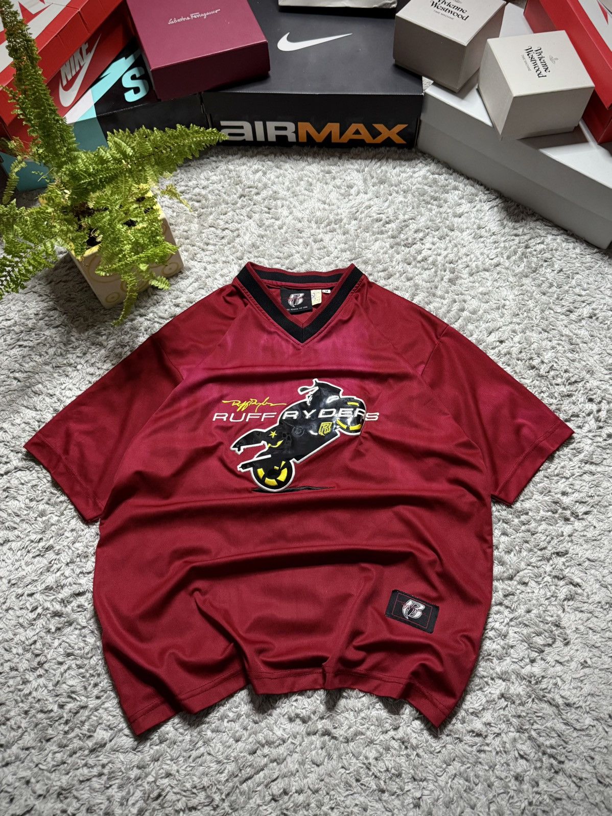 Ruff Ryders 00s Jersy Ruff Ryders Vintage T-Shirt Big Logo Rare Moto Y2K Size US M / EU 48-50 / 2 - 2 Thumbnail