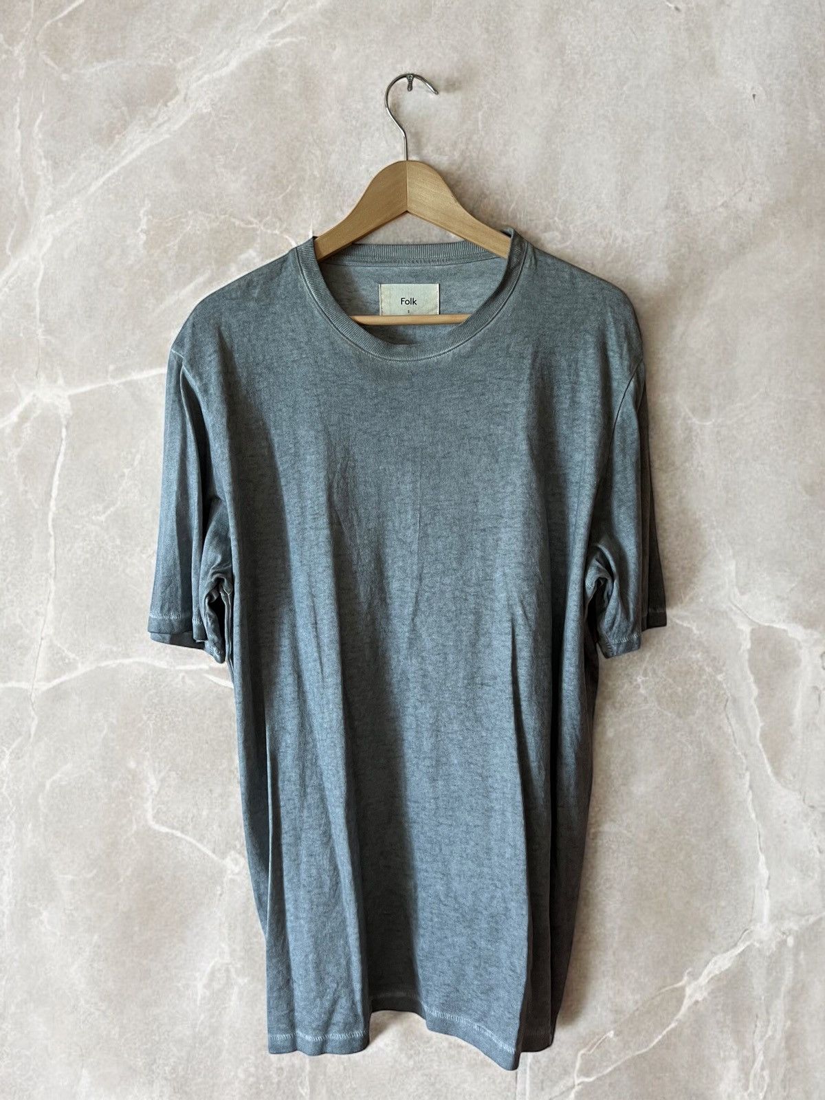 Folk × Vintage FOLK STONE WASHED T SHIRT TEE GREY TEE HERITAGE DYED GARMENT Size US L / EU 52-54 / 3 - 1 Thumbnail
