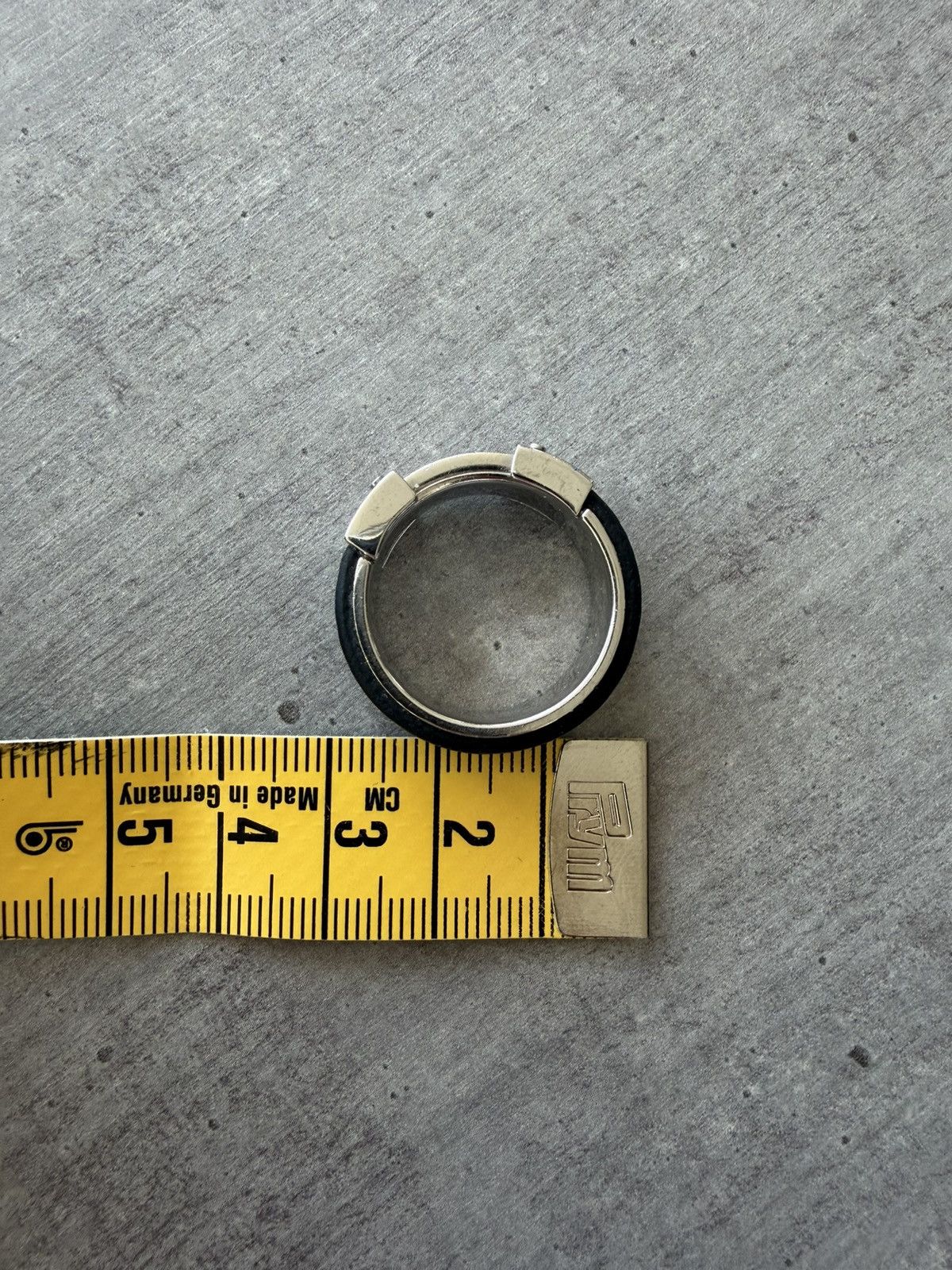 Diesel Diesel Leather + Steel Ring Size ONE SIZE - 9 Thumbnail