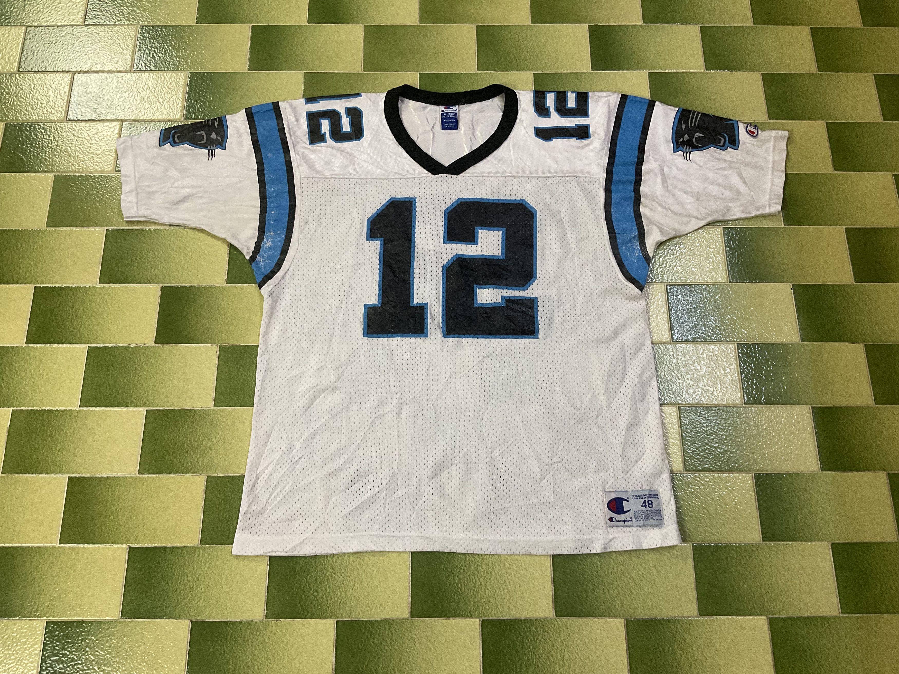 NFL Vintage 90s Champion Carolina Panthers Kerry Collins Jersey Size US XL / EU 56 / 4 - 1 Thumbnail