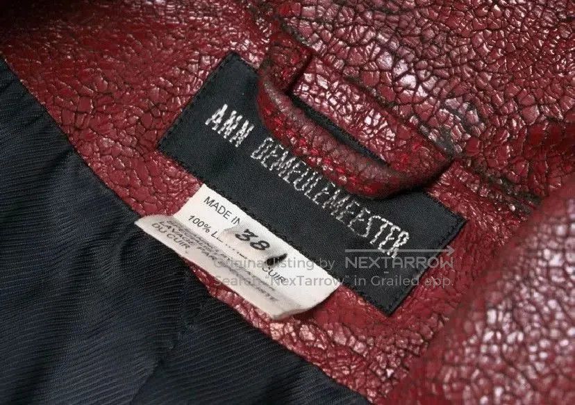 Ann Demeulemeester Lava Leather Jacket.