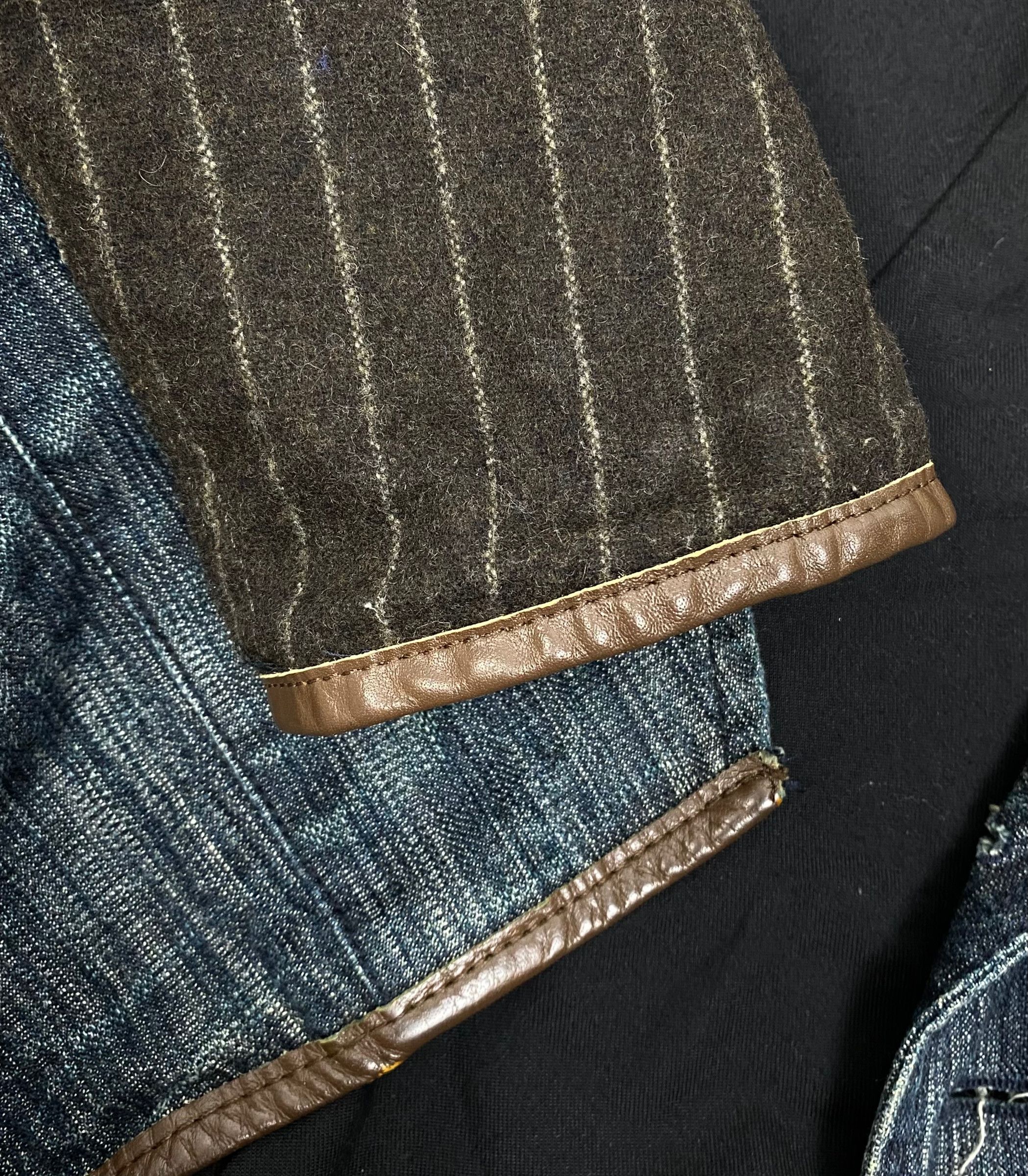 Other Ra. Re Denim blazer jacket made in italy wool sleeves size M Size M / US 6-8 / IT 42-44 - 10 Thumbnail