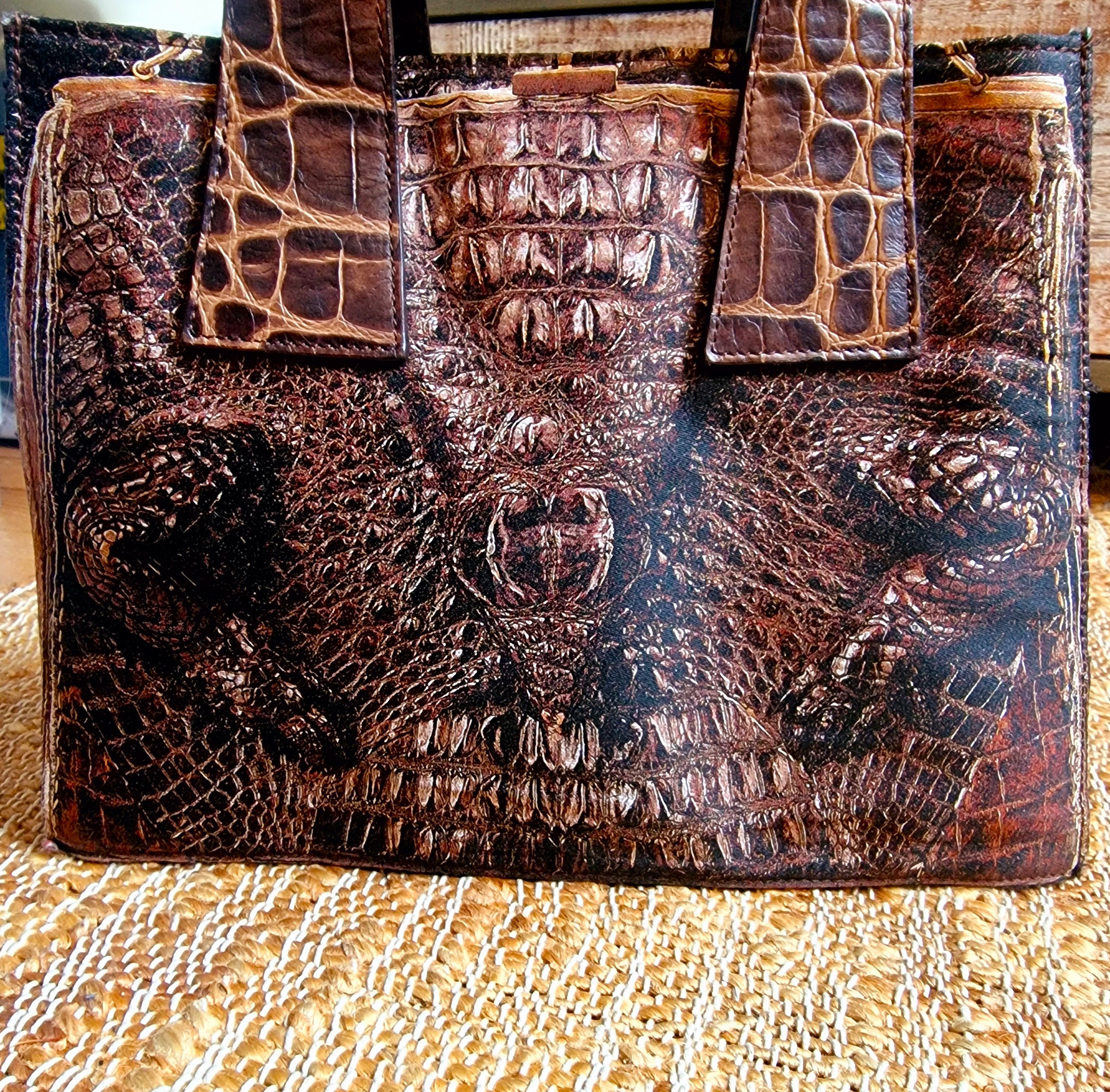 Jean Paul Gaultier Jean Paul Gaultier Crocodile Leather Trompe l'oeil Bag Size ONE SIZE - 9 Thumbnail