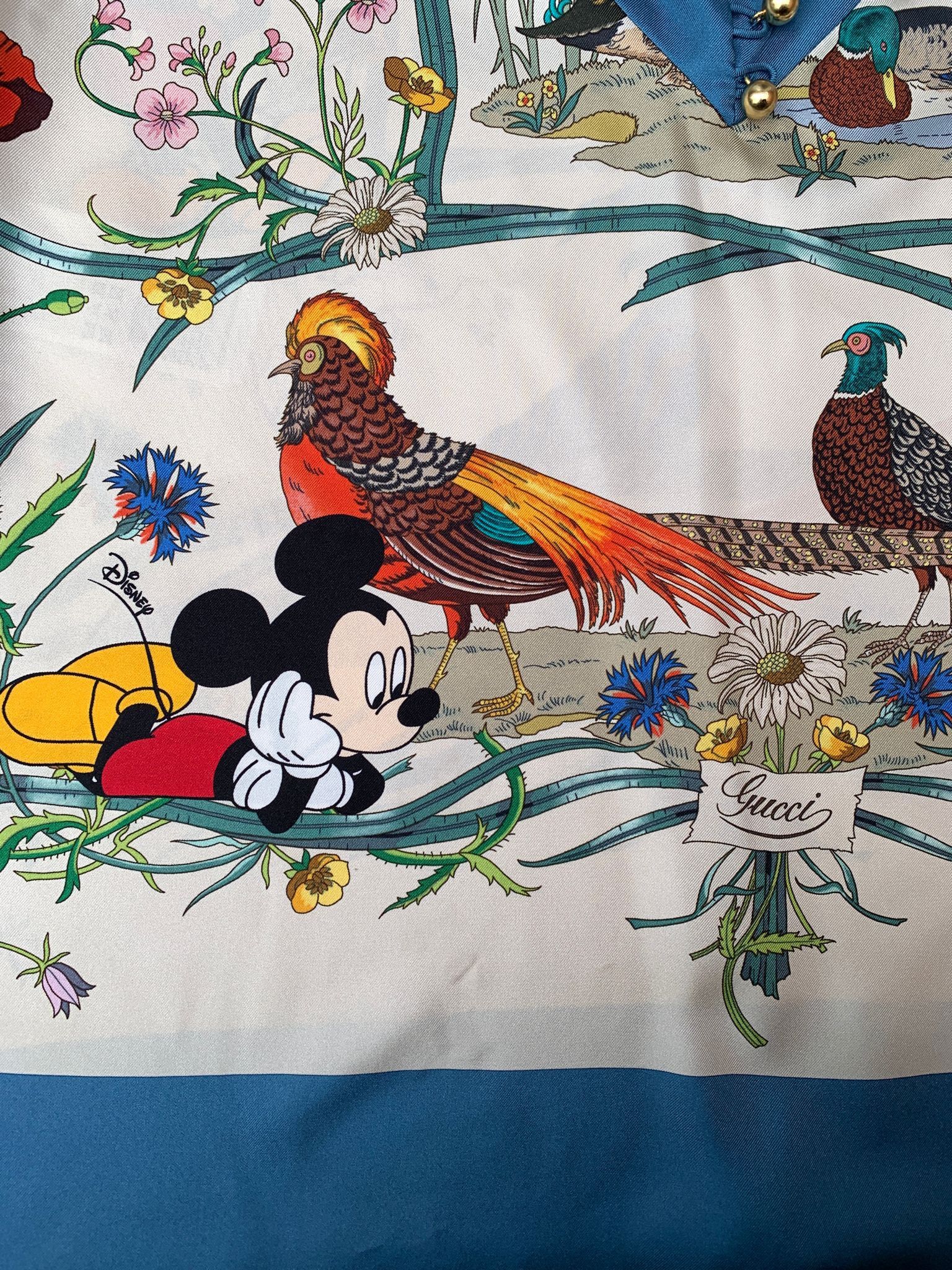 Disney × Gucci Gucci x Disney Silk Shirt Blouse Mickey Mouse Size M / US 6-8 / IT 42-44 - 11 Thumbnail