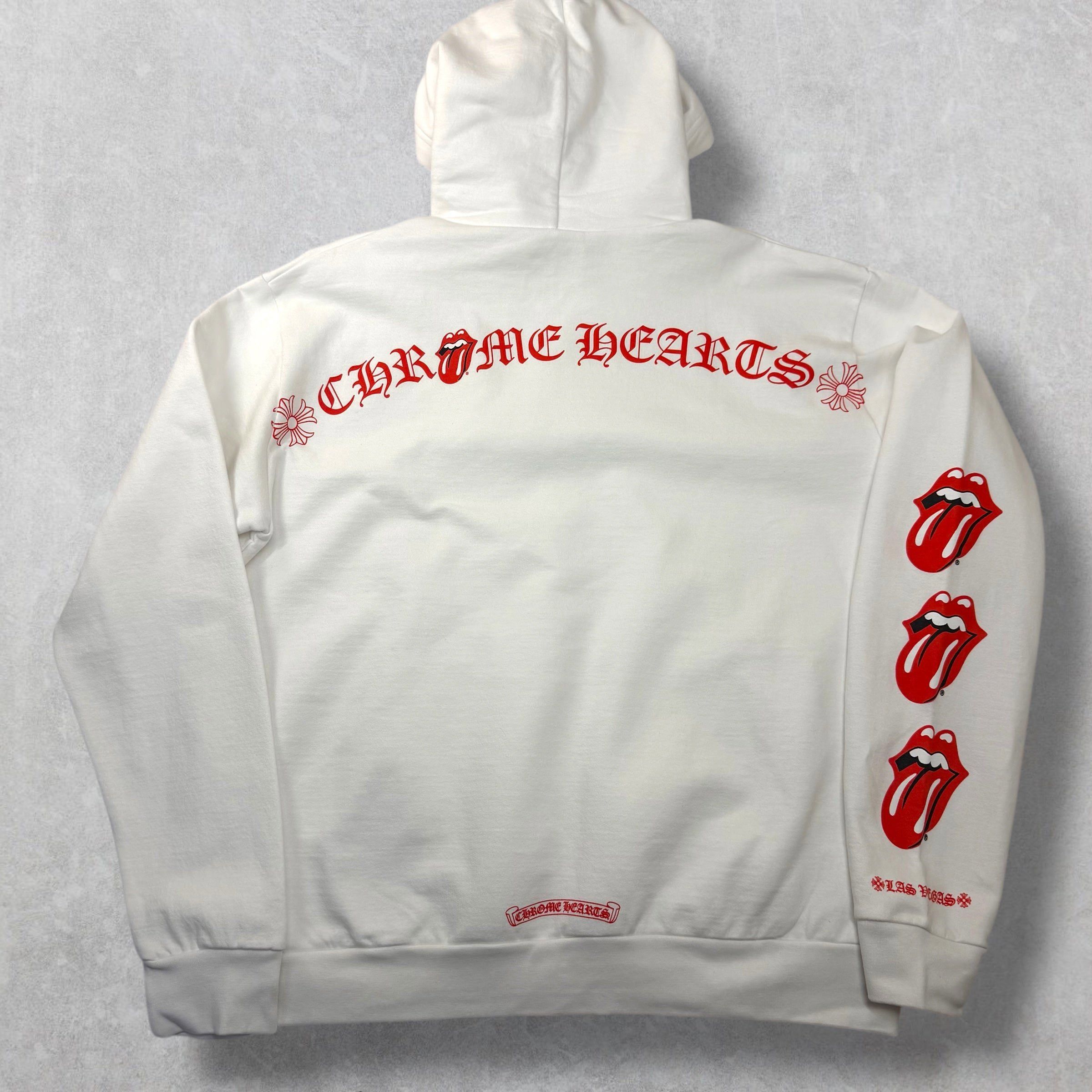 Chrome Hearts Chrome Hearts Rolling Stones White LV Lips Hoodie S Size US S / EU 44-46 / 1 - 1 Thumbnail