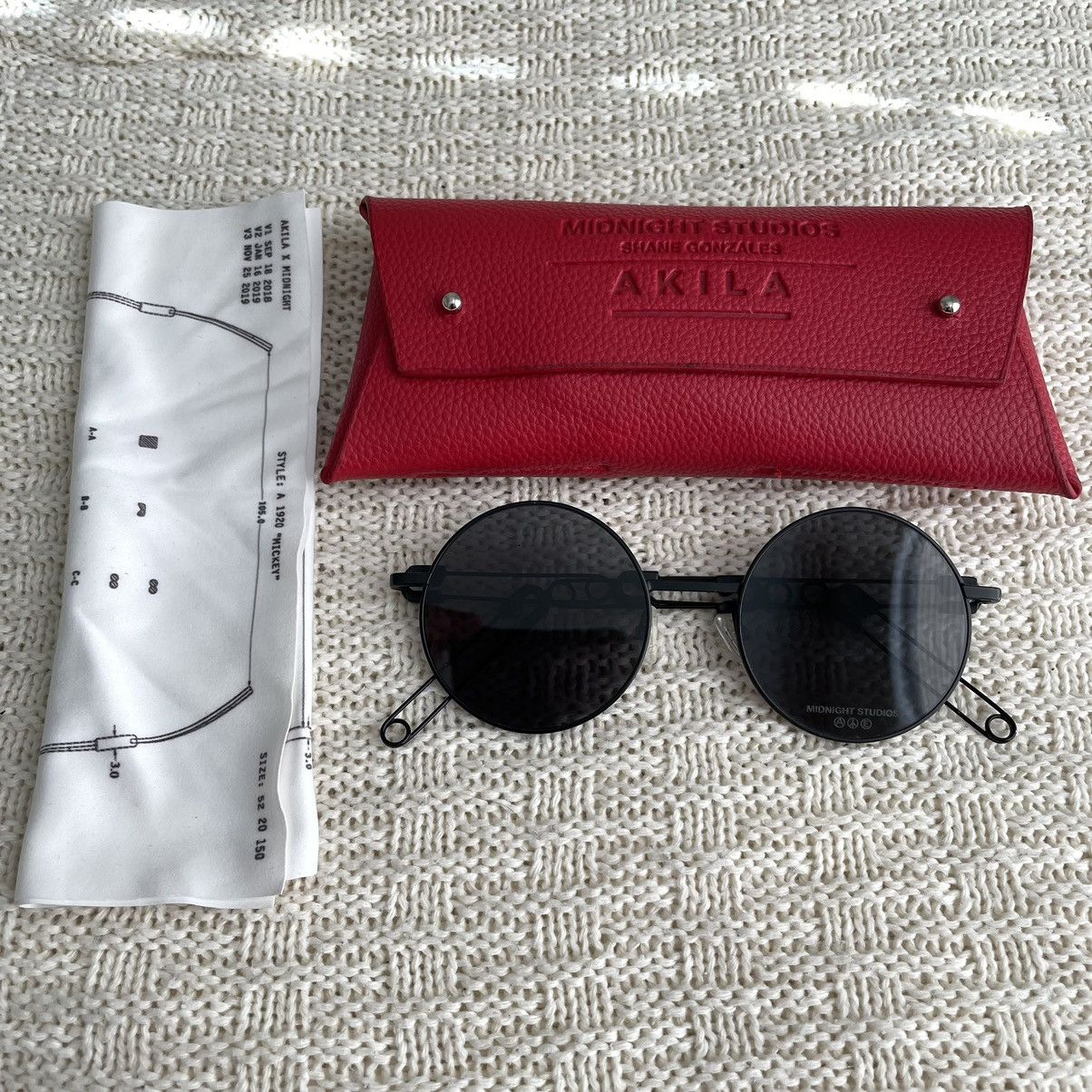 image of Akila x Midnight Studios Mickey Sunglasses in Black, Men's
