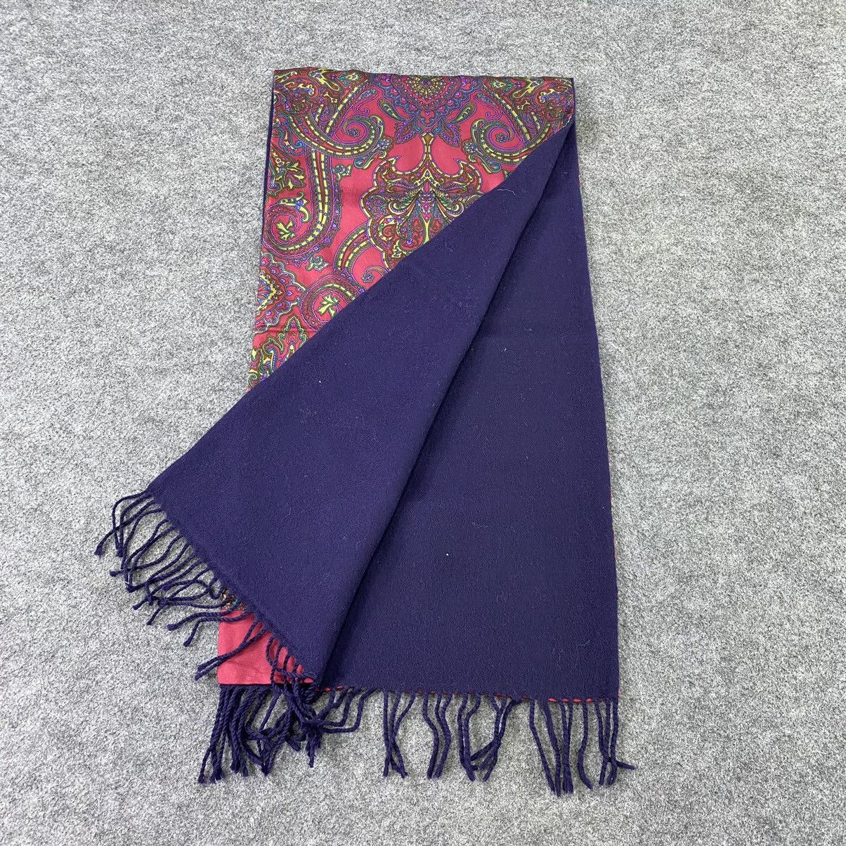 Pierre Balmain × Vintage Pierre Balmain Paisley Silk/Wool Scarf Muffler - T1284 Size ONE SIZE - 4 Thumbnail