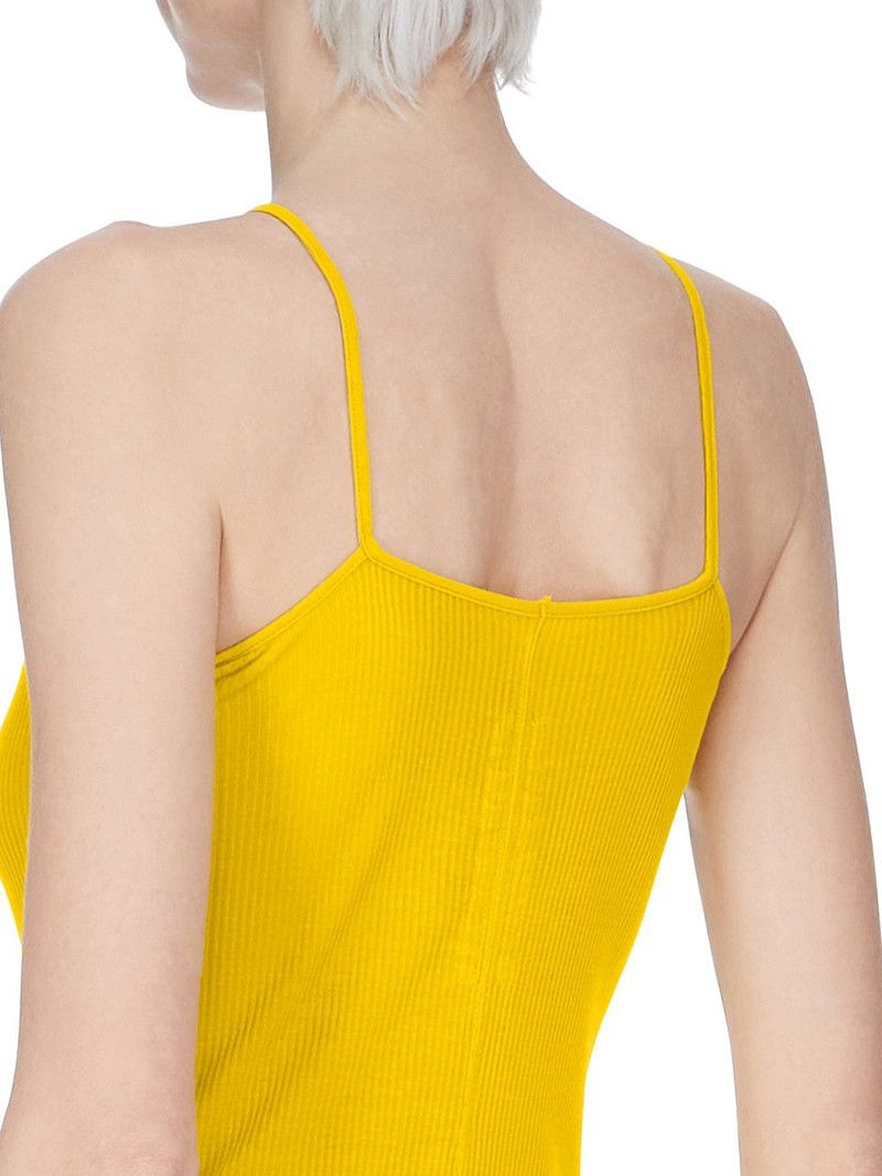 Rick Owens o1y0126 Midi Dress in Yellow Size M / US 6-8 / IT 42-44 - 5 Thumbnail