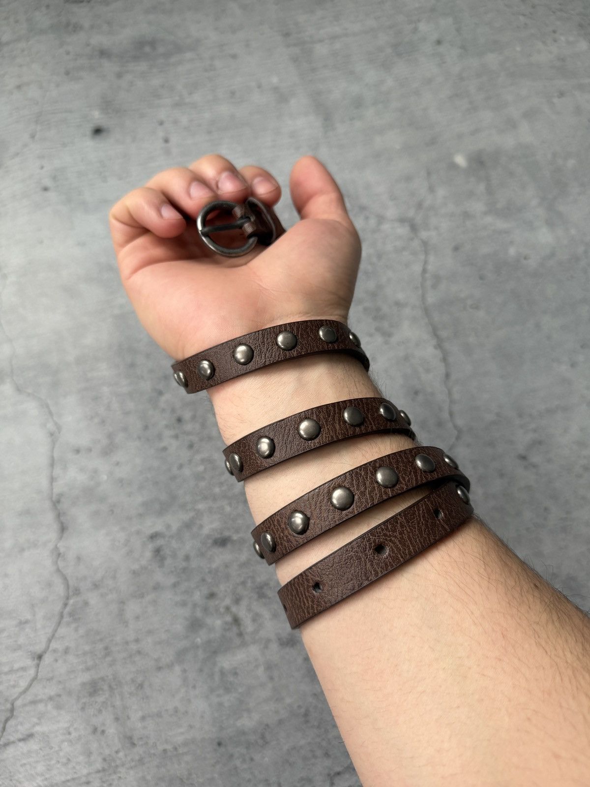Number (N)ine 00ʼS NUMBER NINE STYLE JAPAN LEATHER Y2K BELT ARCHIVE BLACK Size ONE SIZE - 3 Thumbnail