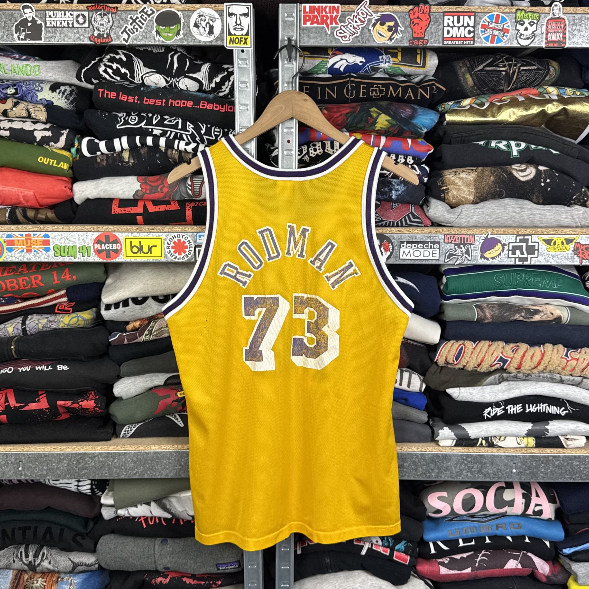 Champion × NBA × Vintage CHAMPION NBA LOS ANGELES LAKERS #73 DENNIS RODMAN JERSEY Size US M / EU 48-50 / 2 - 2 Thumbnail