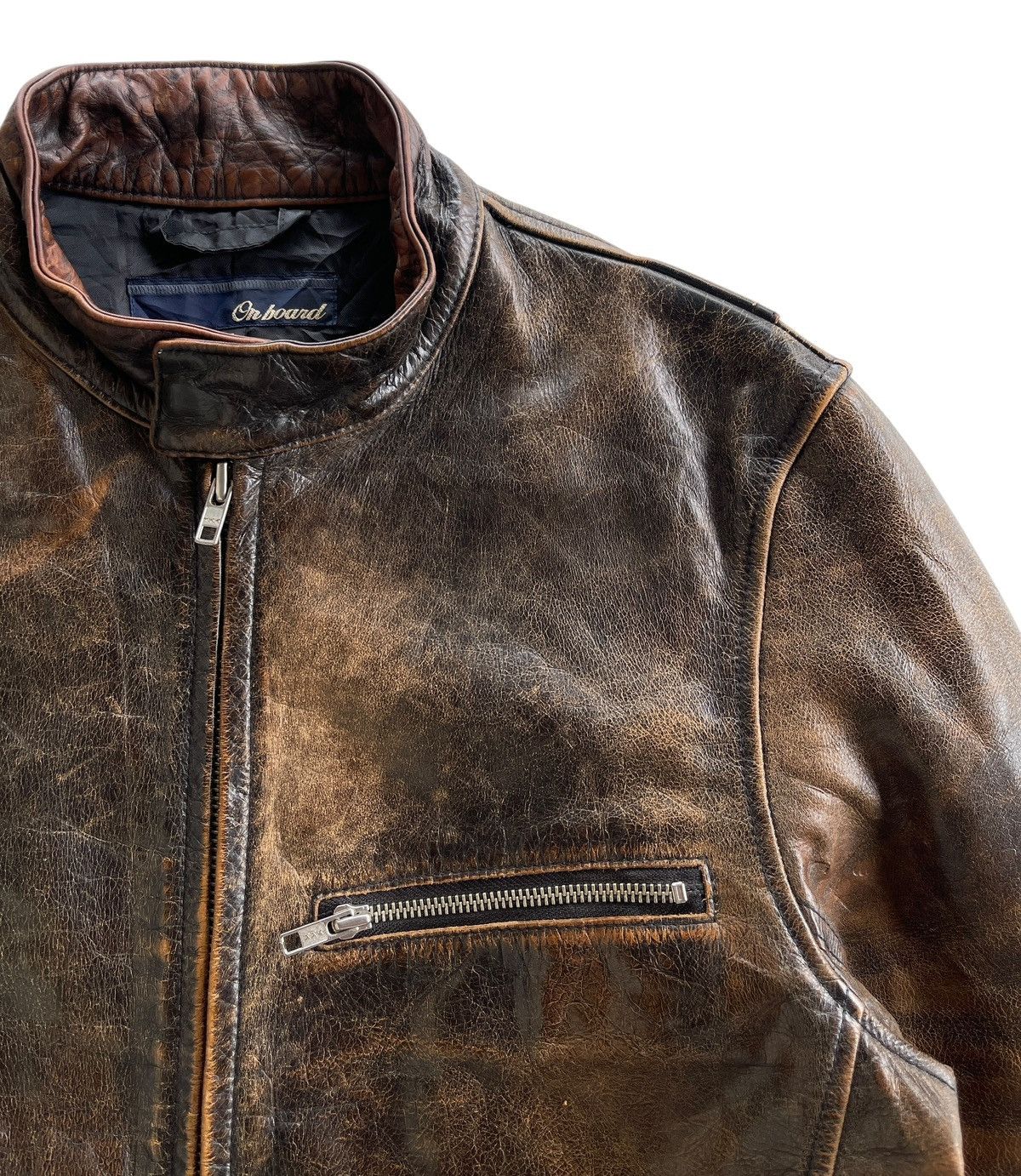 Japanese Brand Cafe Racer Biker Buffalo Leather Jacket Size US M / EU 48-50 / 2 - 8 Thumbnail