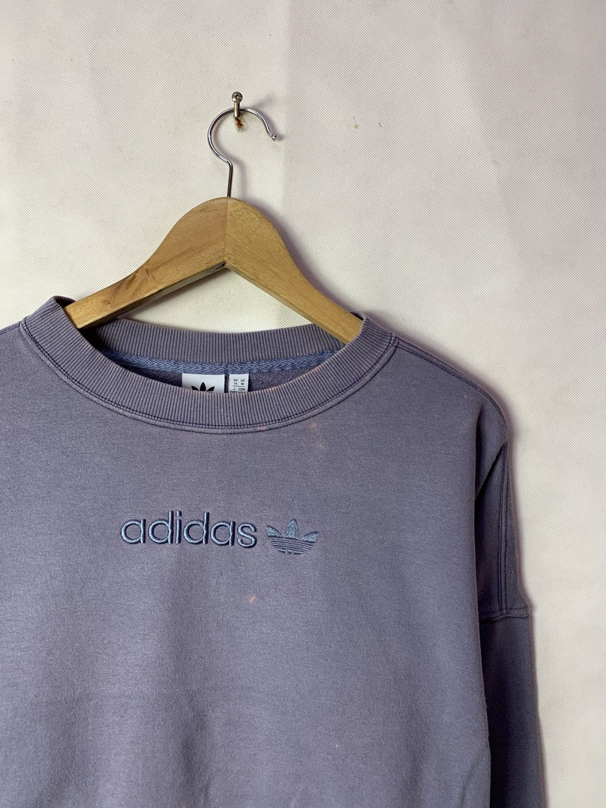 Adidas 🔥Adidas Vintage Style Cropped Sweatshirt Pullover Sweater Size M / US 6-8 / IT 42-44 - 3 Thumbnail
