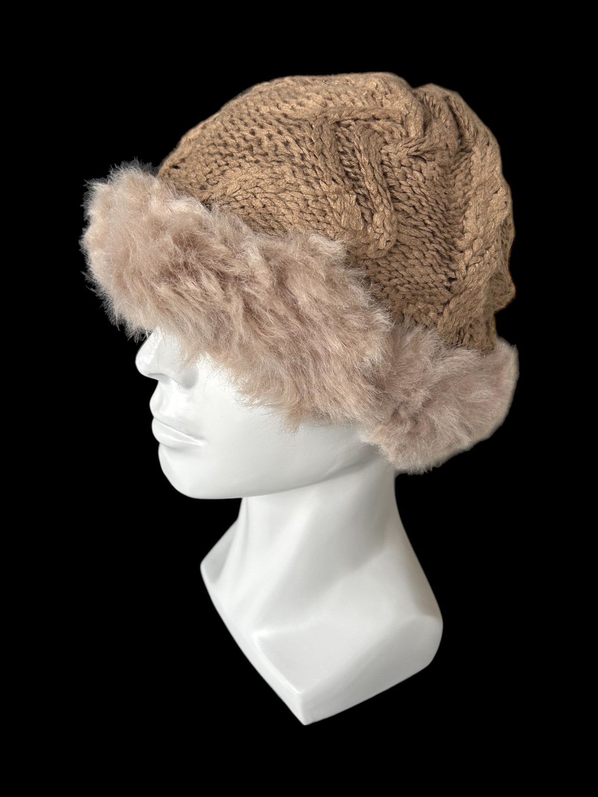 Japanese Brand × Kapital × Vintage Japanese style Fur knitted Beanie Hats ☠️ Size ONE SIZE - 1 Thumbnail