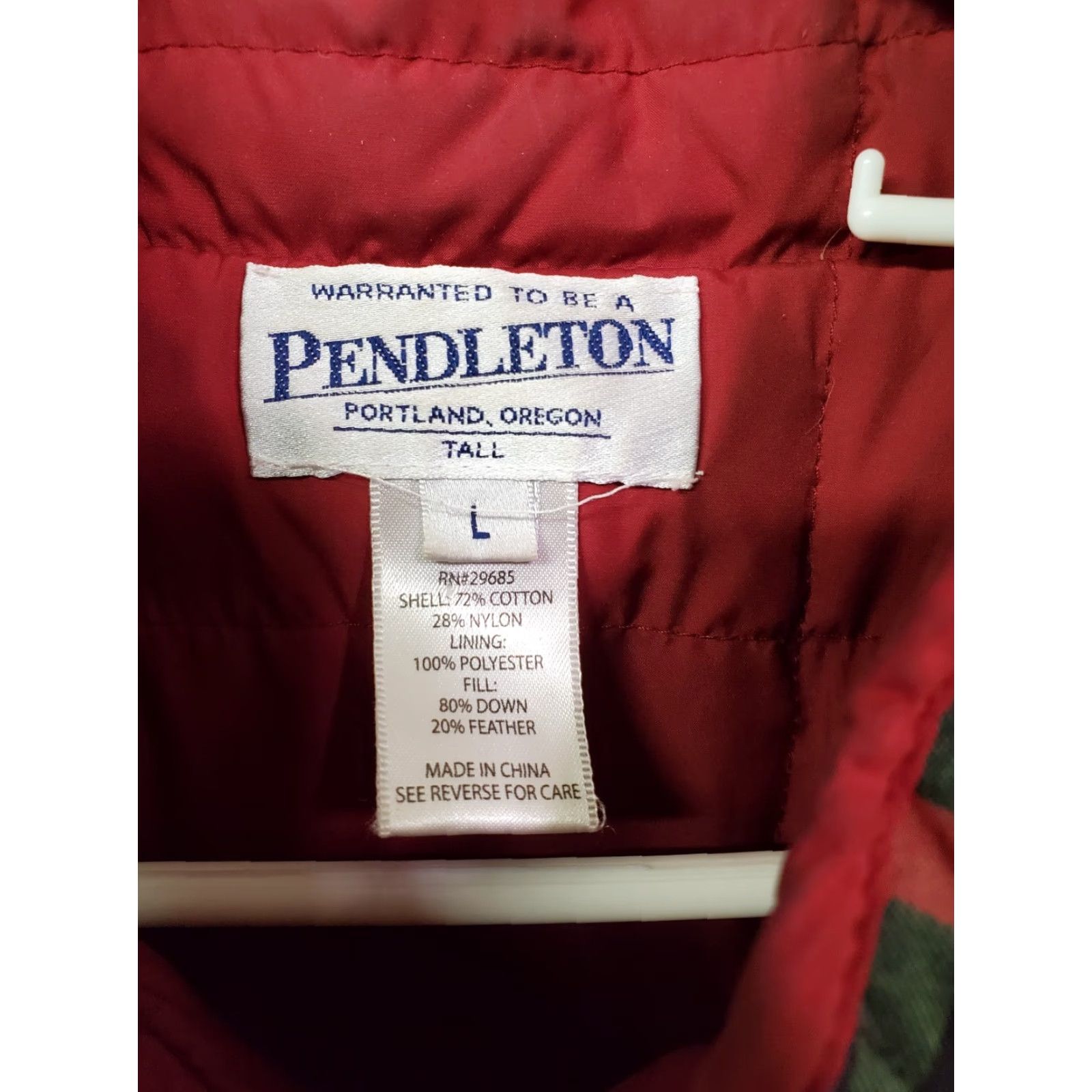 Pendleton VINTAGE Pendleton Quilted Vest Full Zip Down Insulated Lined Women Large Red Green Plaid Vest Size L / US 10 / IT 46 - 2 Thumbnail