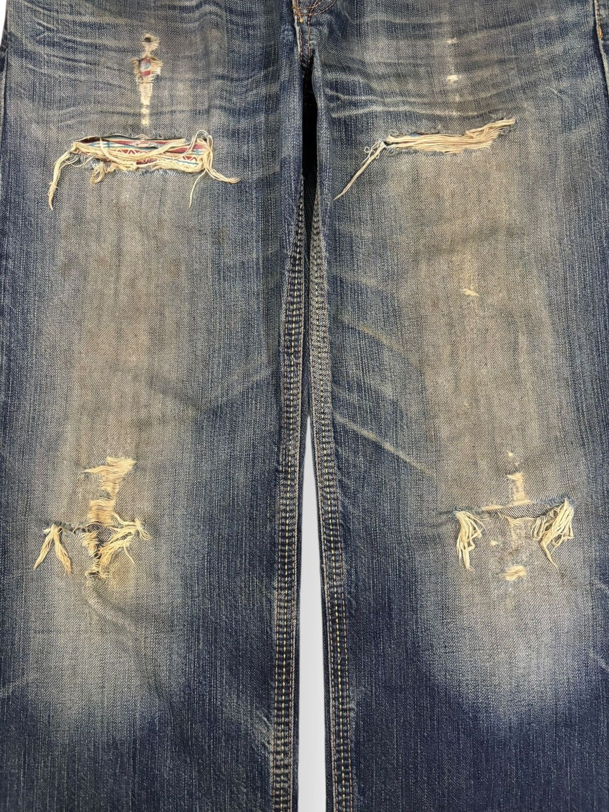 Edwin Vintage Edwin XV Mud Wash Baggy Distressed Grunge Jeans Size US 31 - 5 Thumbnail