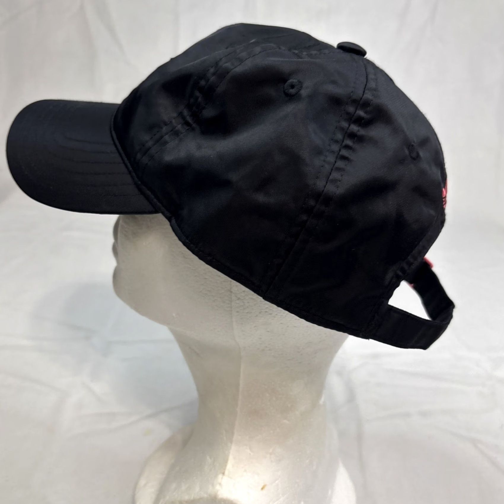 Adidas Adidas Women's Hat Black Nylon Strap Pink Trefoil Logo One Size Size ONE SIZE - 6 Thumbnail