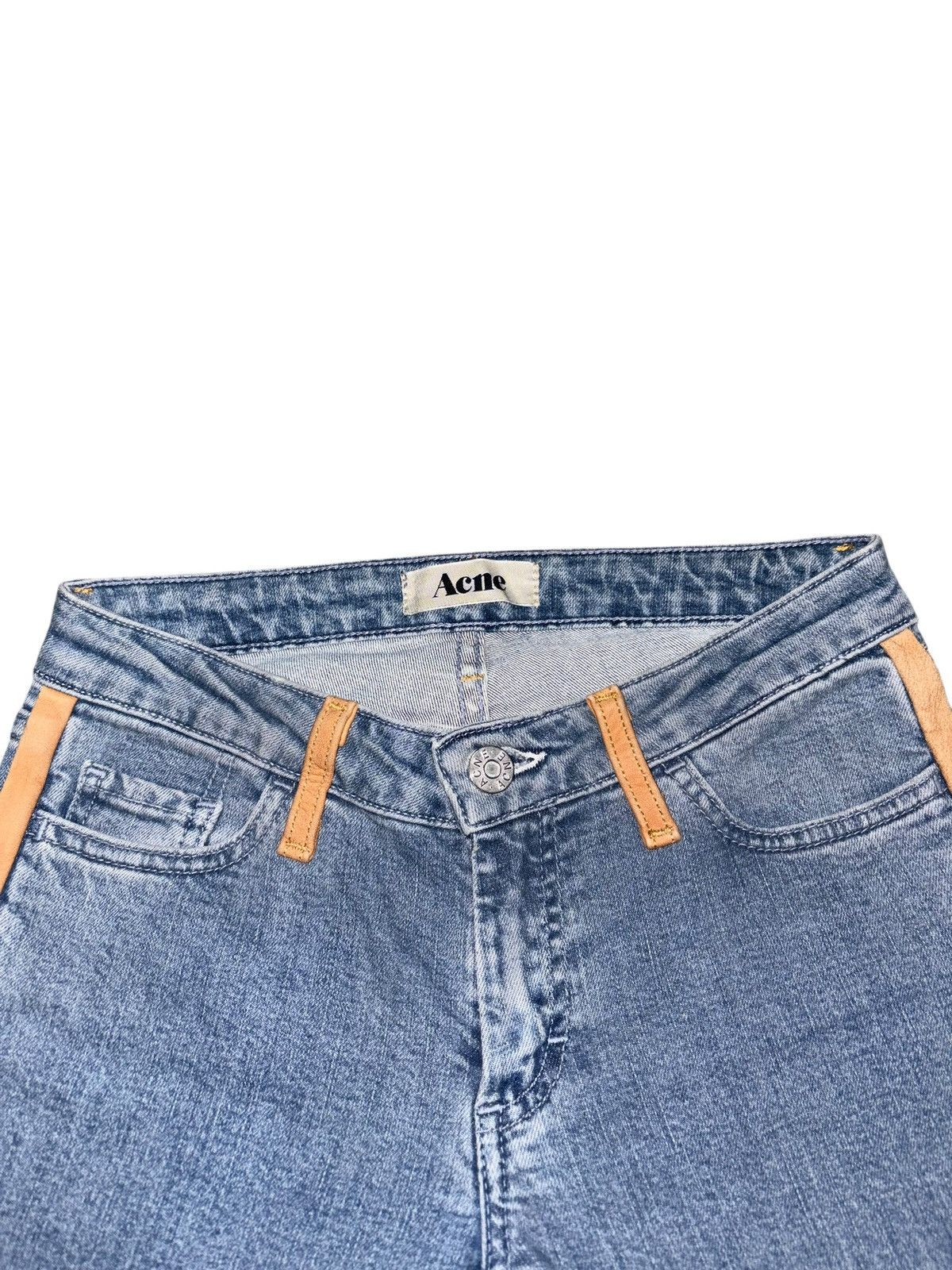 Acne Studios SS10 Acne Kex Biker Leather Strip Jeans Denim Patchwork west Size US 28 / EU 44 - 3 Thumbnail
