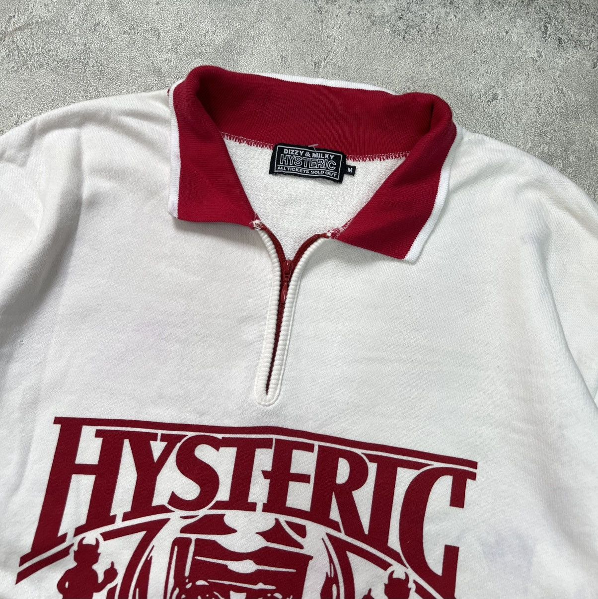 Hysteric Glamour HYSTERIC GLAMOUR DEVIL MOTOR QUARTER ZIP SWEATER Size US XL / EU 56 / 4 - 2 Thumbnail