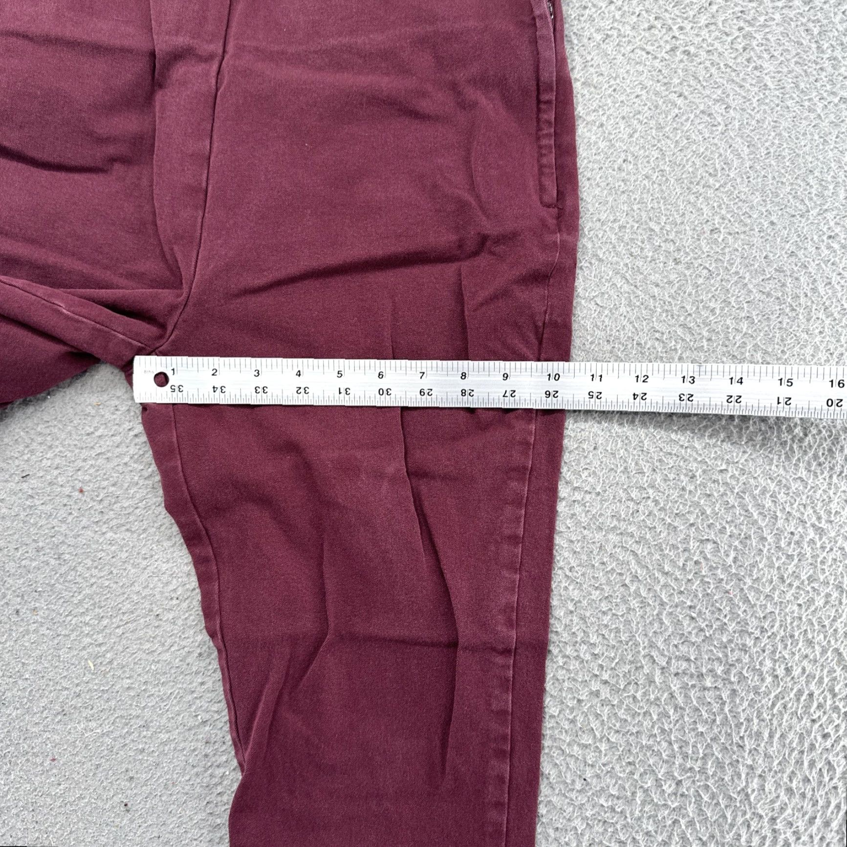 Vintage Joules Hepworth Trousers Maroon Red Burgundy Stretch Size 10 Women's Pants Ankle, 10, Red, Stretch, Regular, Women Size 32" / US 10 / IT 46 - 7 Thumbnail