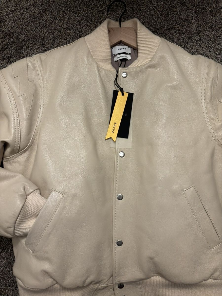 Rhude Rhude Speedster Calfskin Leather Jacket Size US L / EU 52-54 / 3 - 1 Thumbnail
