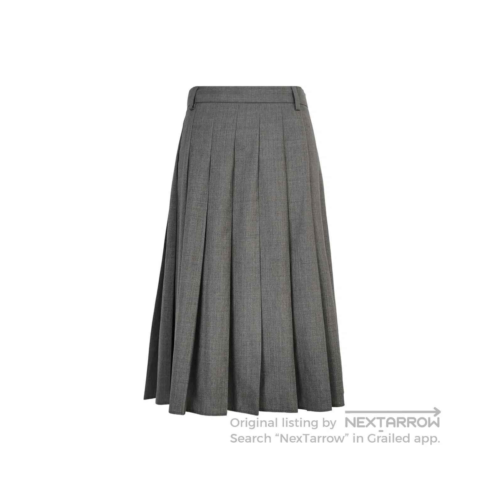 Prada Prada Grey Wool Pleated Midi Skirt . Size 41" - 1 Thumbnail