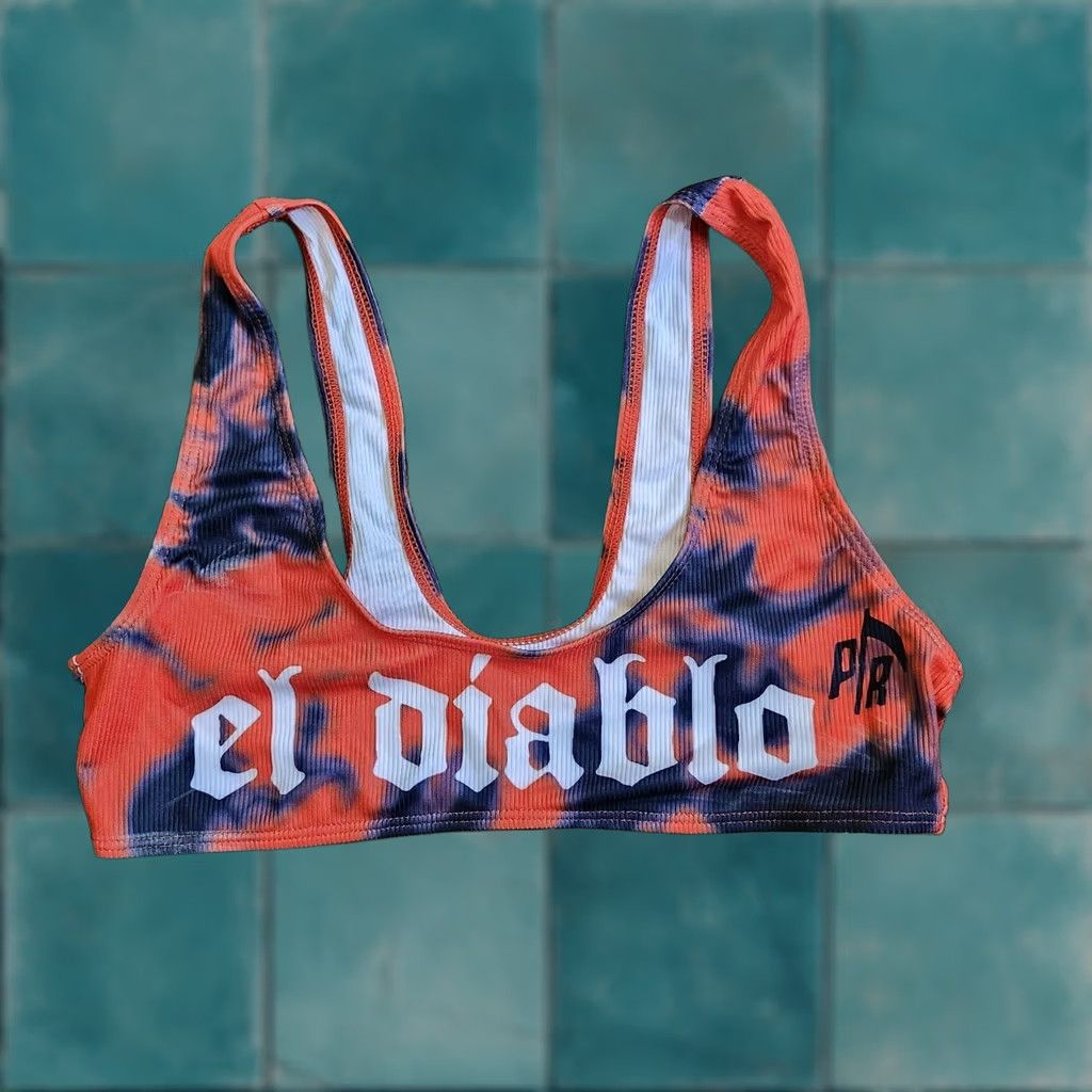 Vintage El Diablo Bikini Top Women Black M Size M / US 6-8 / IT 42-44 - 1 Thumbnail