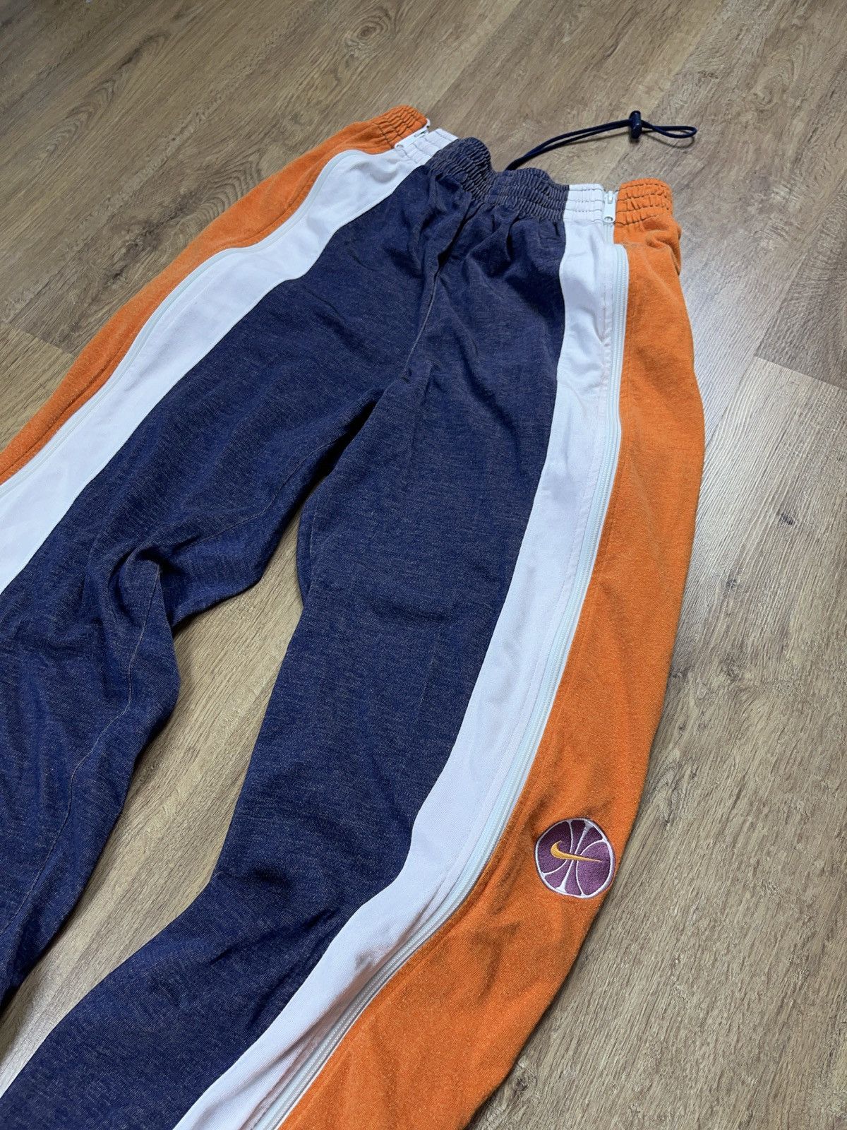 Nike ➕90s crazy Nike zip baggy sweatpants team sports rare Size US 31 - 3 Thumbnail
