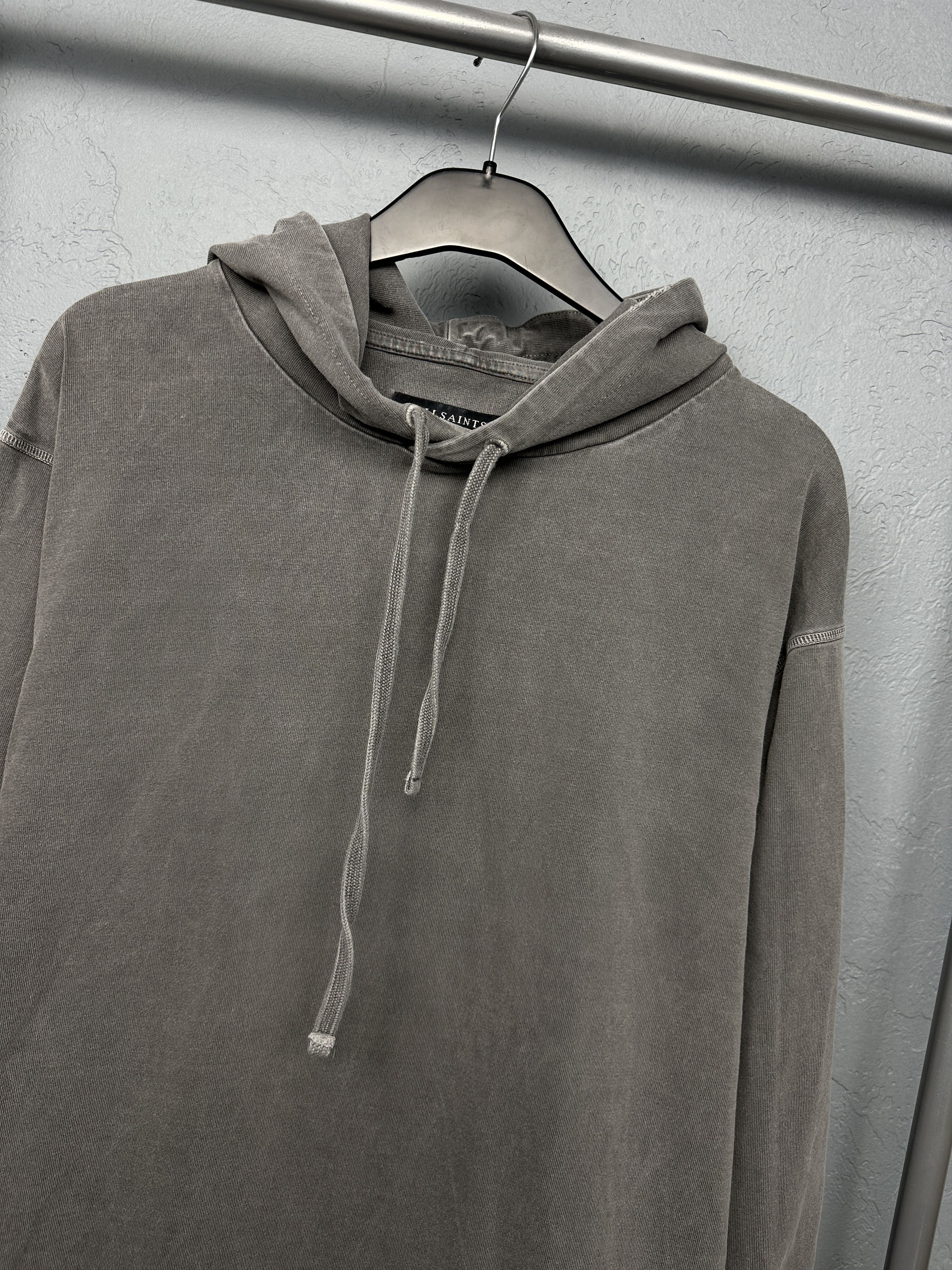 Allsaints Allsaints Mens Brookes Pullover Washed Relaxed Hoodie Size US L / EU 52-54 / 3 - 3 Thumbnail