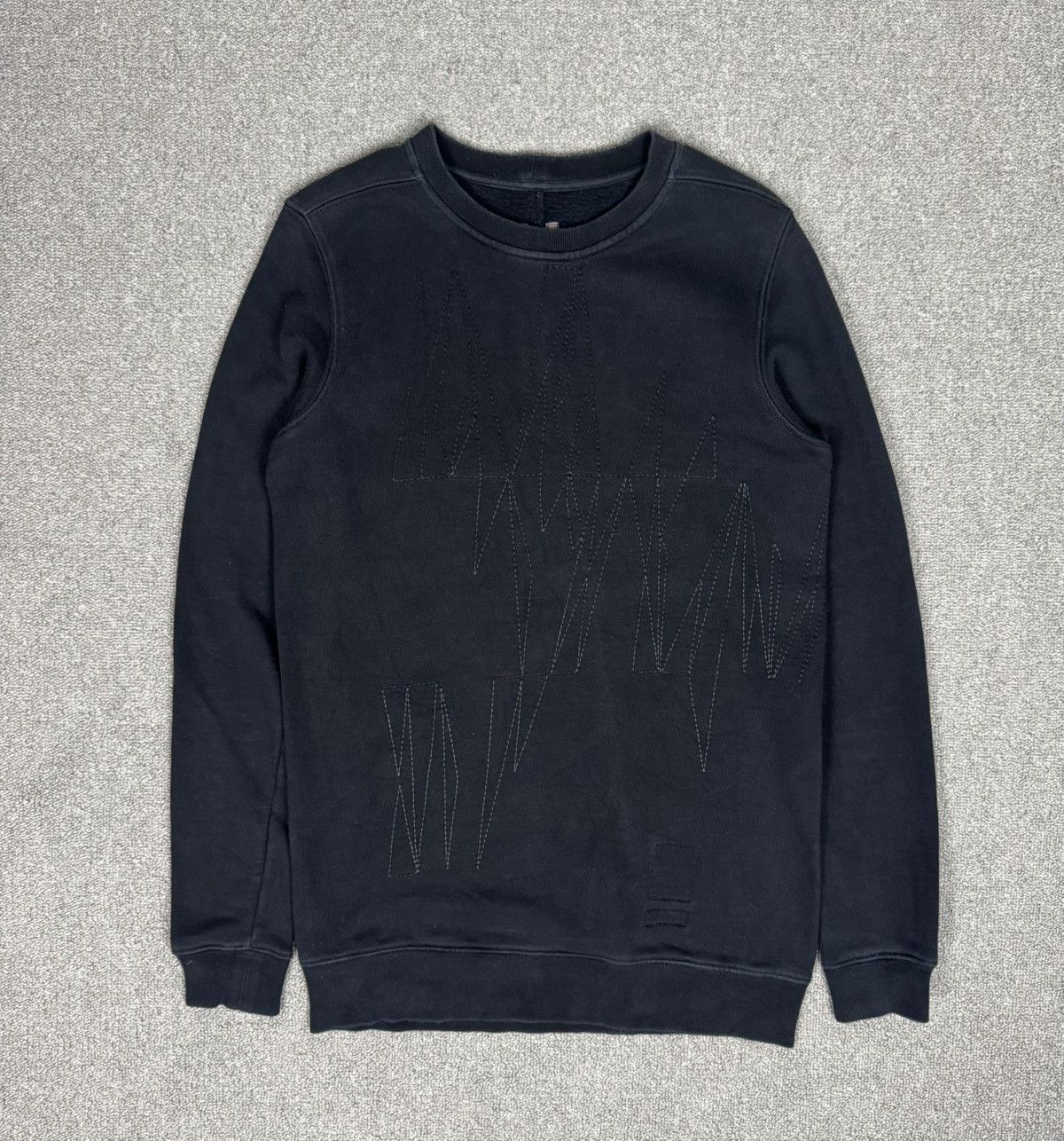 Rick Owens × Rick Owens Drkshdw Rick Owens - DRKSHDW - Black Stitching Crewneck Sweatshirt Size US XS / EU 42 / 0 - 1 Thumbnail