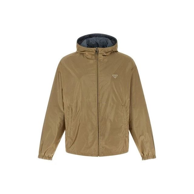Prada PRADA Beige Re-Nylon Feather Reversible Windbreaker Jacket N Size US XXL / EU 58 / 5 - 1 Thumbnail